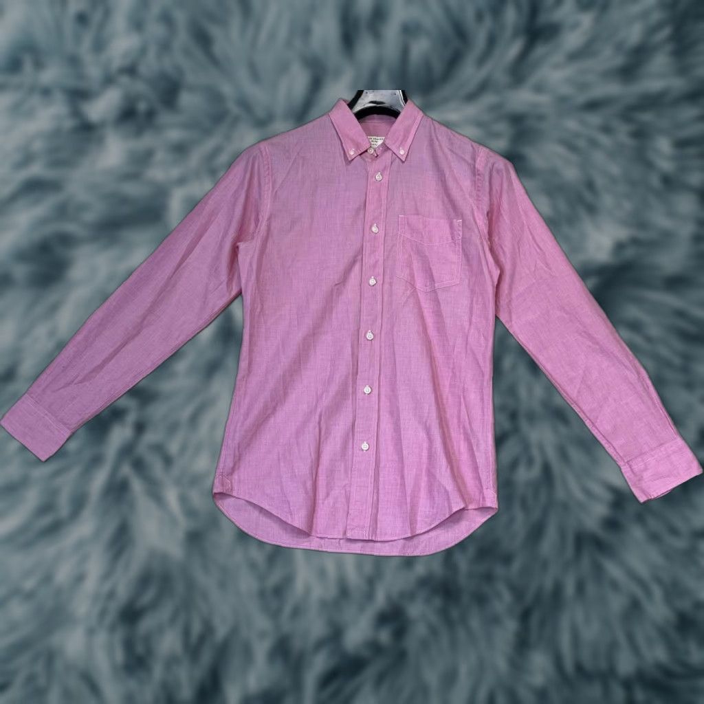 Club Monaco Club Mónaco Shirt men’s XS Long Sleeve 100% Cotton Button-Up Linen? (Note: Original specifies 100% Cotton but also Linen; maintain original words) Size 34R - 1 Thumbnail