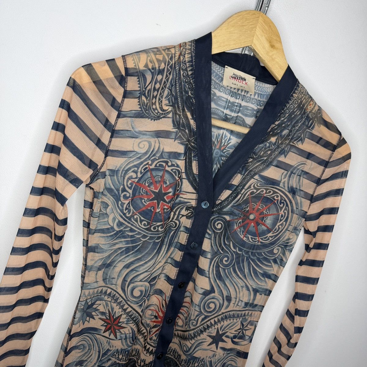 Jean Paul Gaultier Jean Paul Gaultier Mesh Top Tattoo Cardigan + Pants Size S / US 4 / IT 40 - 5 Thumbnail