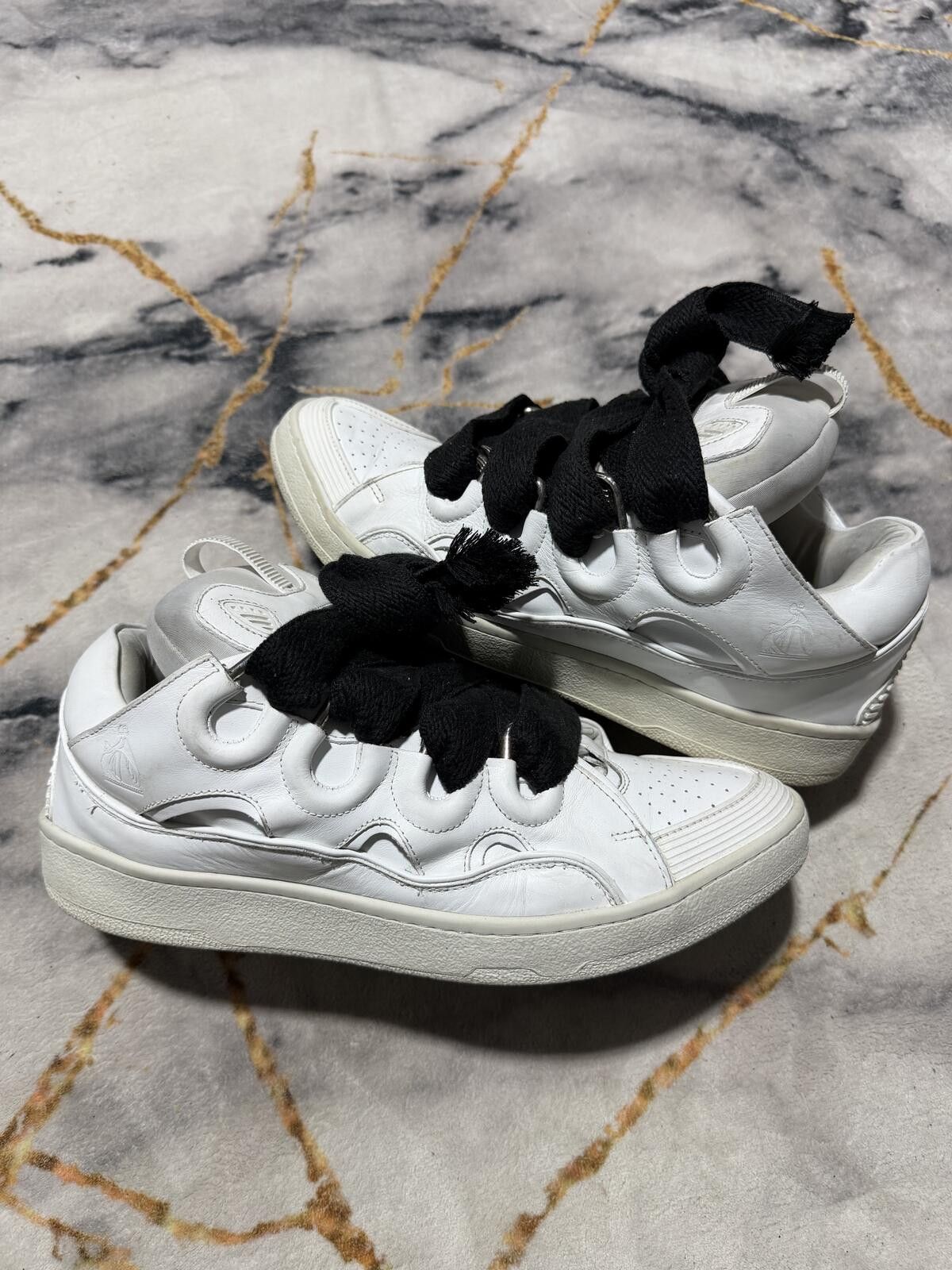 Lanvin Lanvin Curb White Black Lace - Sz 13US Size US 13 / EU 46 - 3 Thumbnail