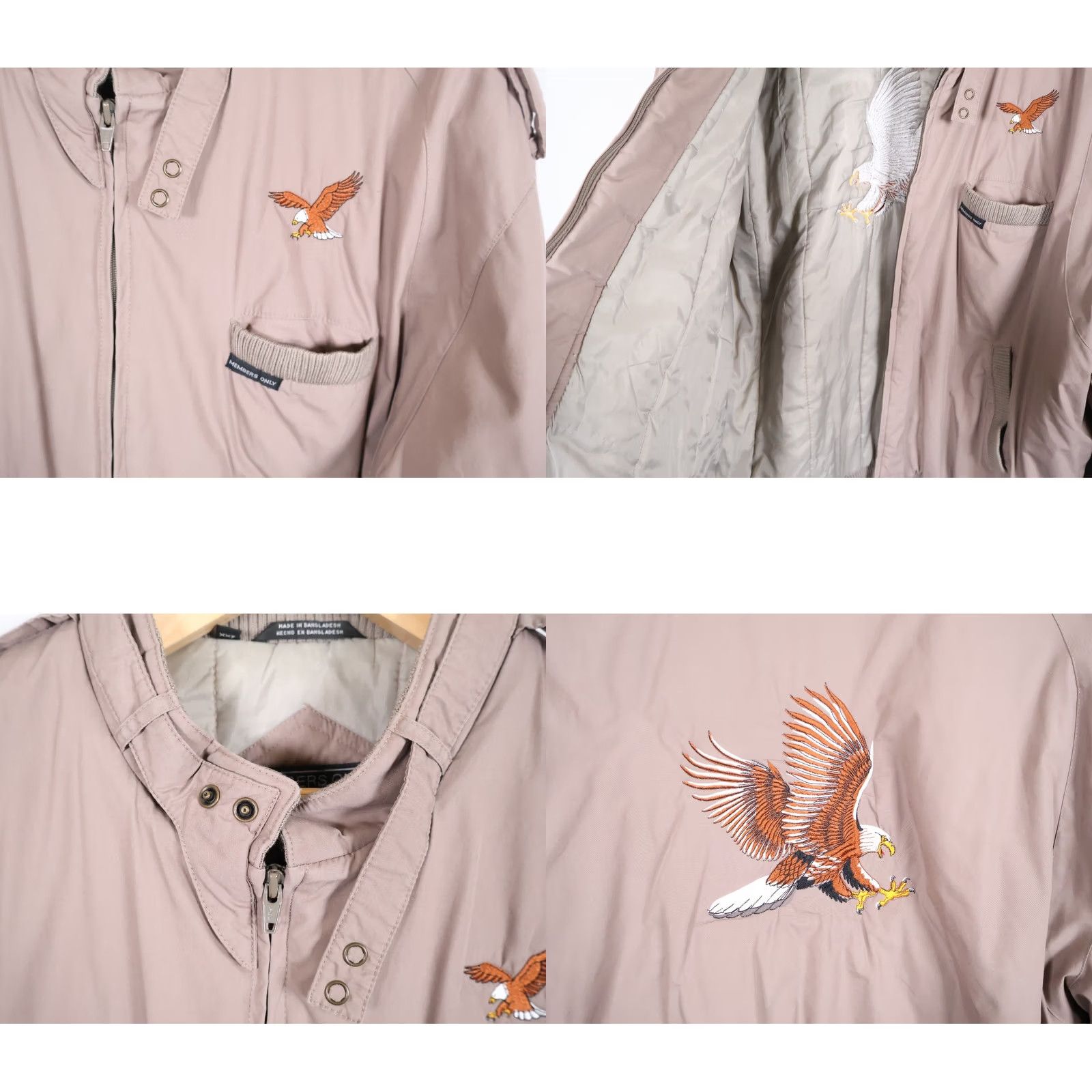 Members Only VINTAGE Members Only Iconic Bomber Jacket Mens 2XL Tall Gray Insulated Eagle Embroidery Size US XXL / EU 58 / 5 - 9 Thumbnail