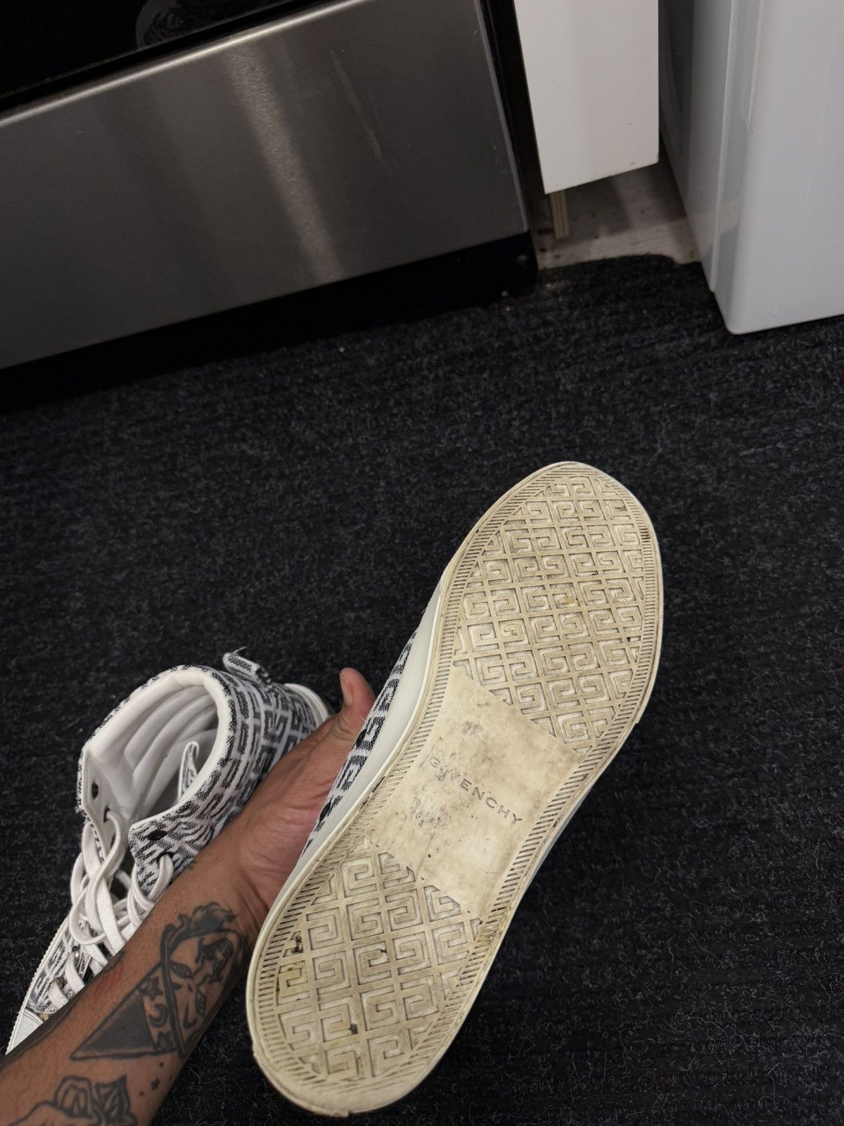 Givenchy Givenchy High-top City Sneakers Jacquard Size US 12 / EU 45 - 12 Thumbnail
