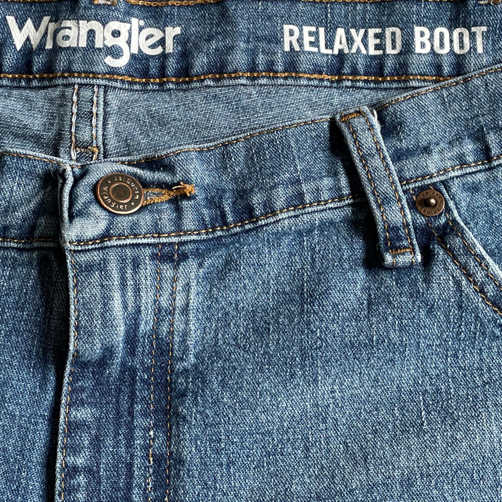 Wrangler Wrangler Relaxed Boot Jeans Mens 40x30 Blue Denim Pants Size US 40 / EU 56 - 3 Thumbnail