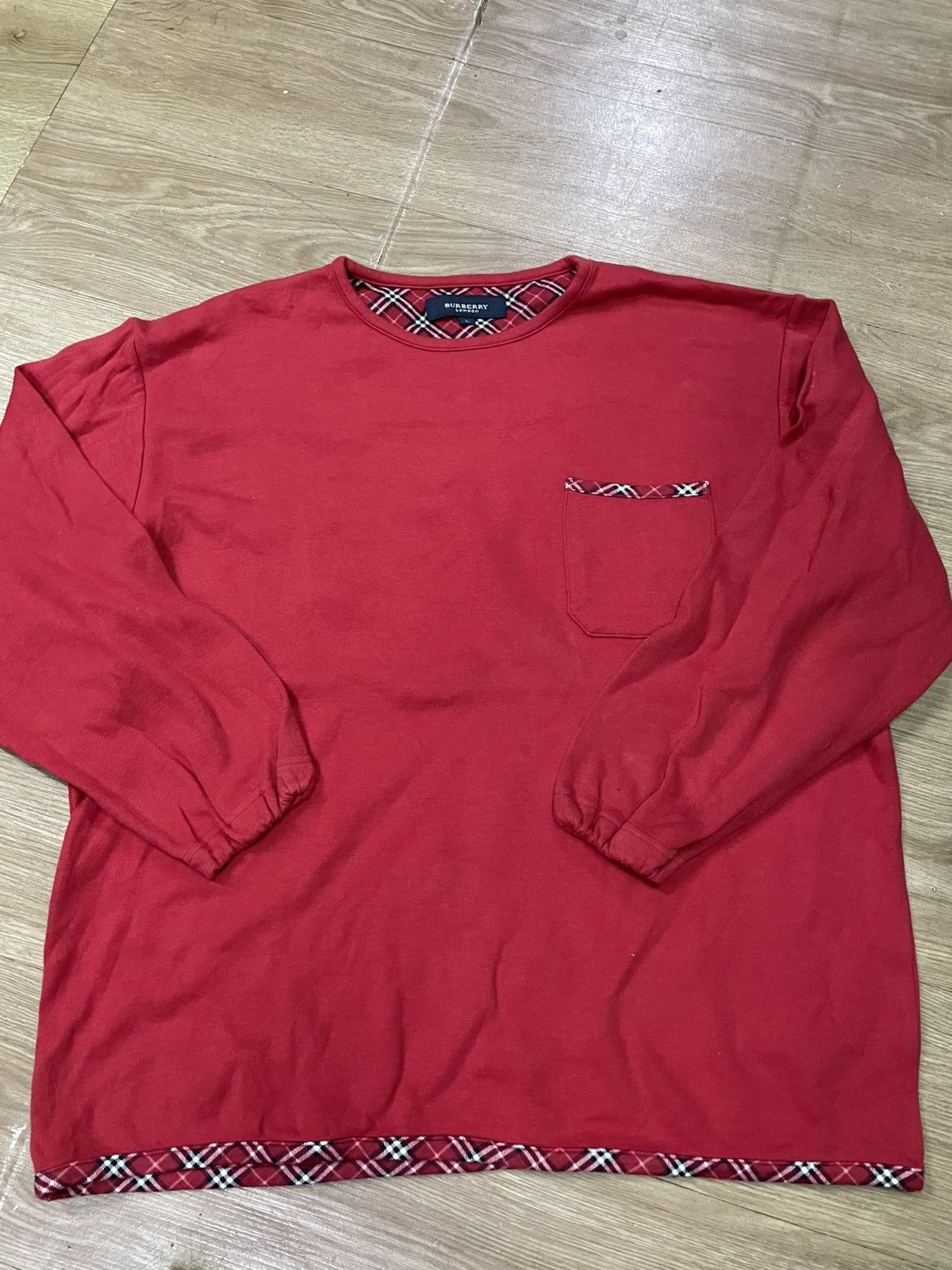 Burberry Burberry london red color sweatshirt Size US L / EU 52-54 / 3 - 1 Thumbnail