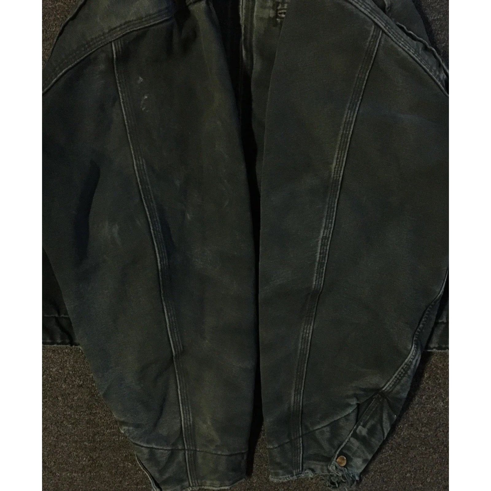 Carhartt VINTAGE Carhartt Jacket Detroit J01 Boxy Distressed 56 90s Grunge Trucker Motorcycle Biker Black Canvas Men Größe? (Note: must avoid adding new info) Size US XL / EU 56 / 4 - 3 Thumbnail