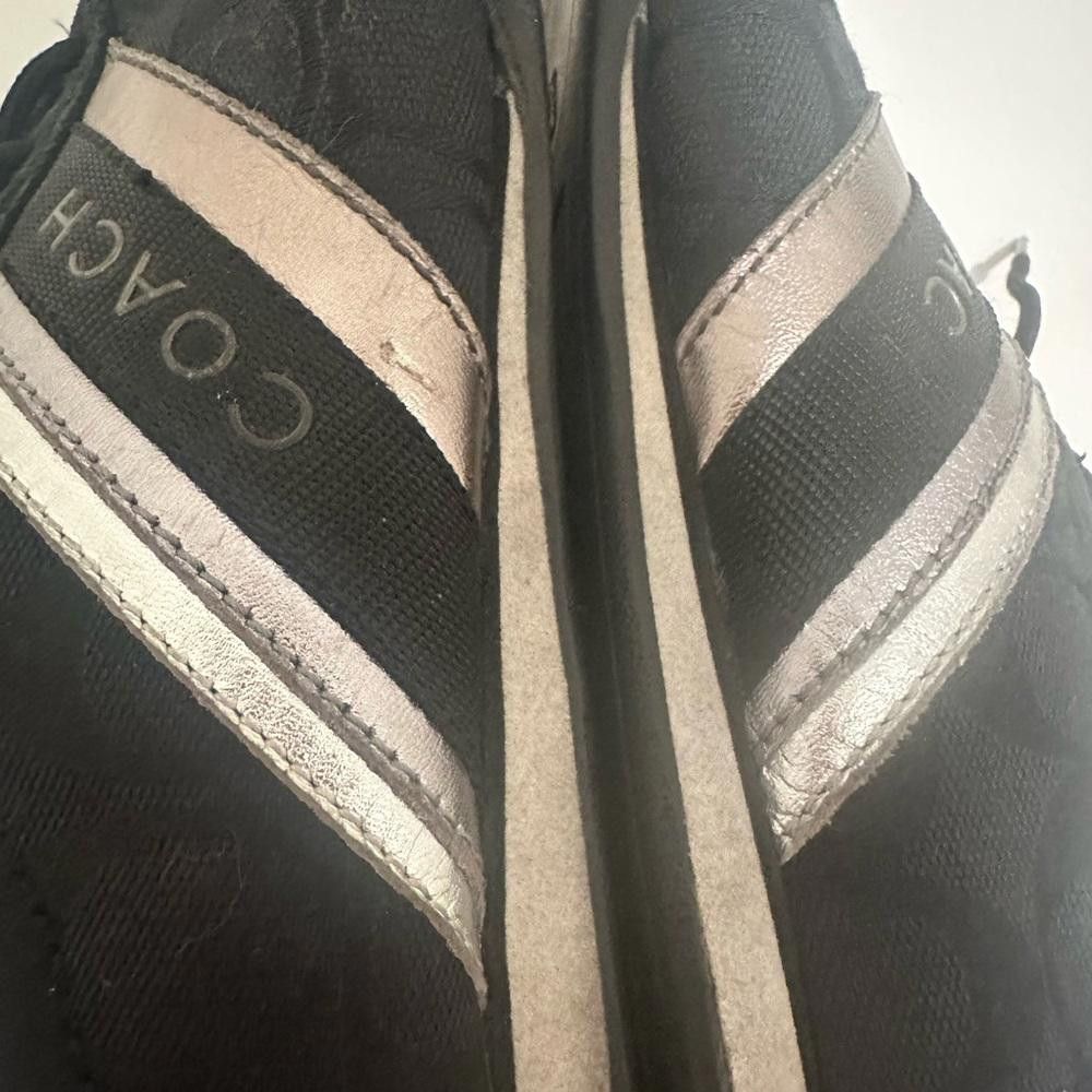 Coach Coach Jayme Sneaker Signature Black Canvas Silver Leather 10 Size US 10 / IT 40 - 9 Thumbnail