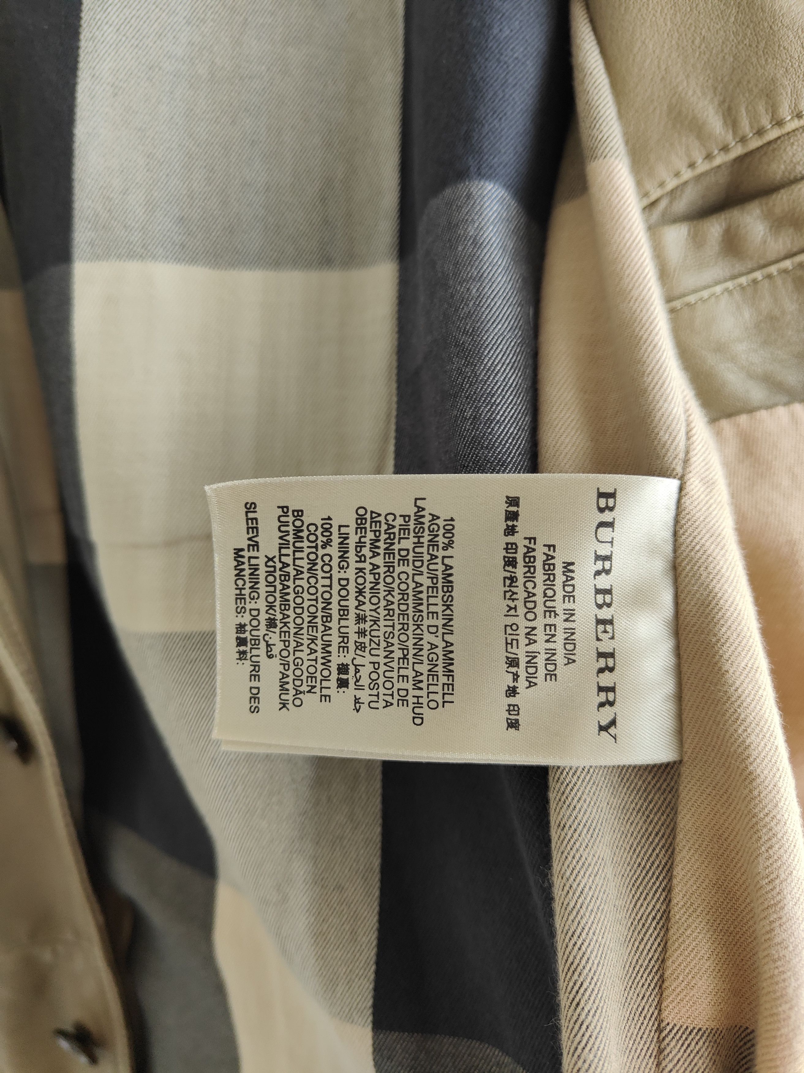 Burberry Burberry Brit Lamb Leather Field Jacket Size US XXL / EU 58 / 5 - 8 Thumbnail