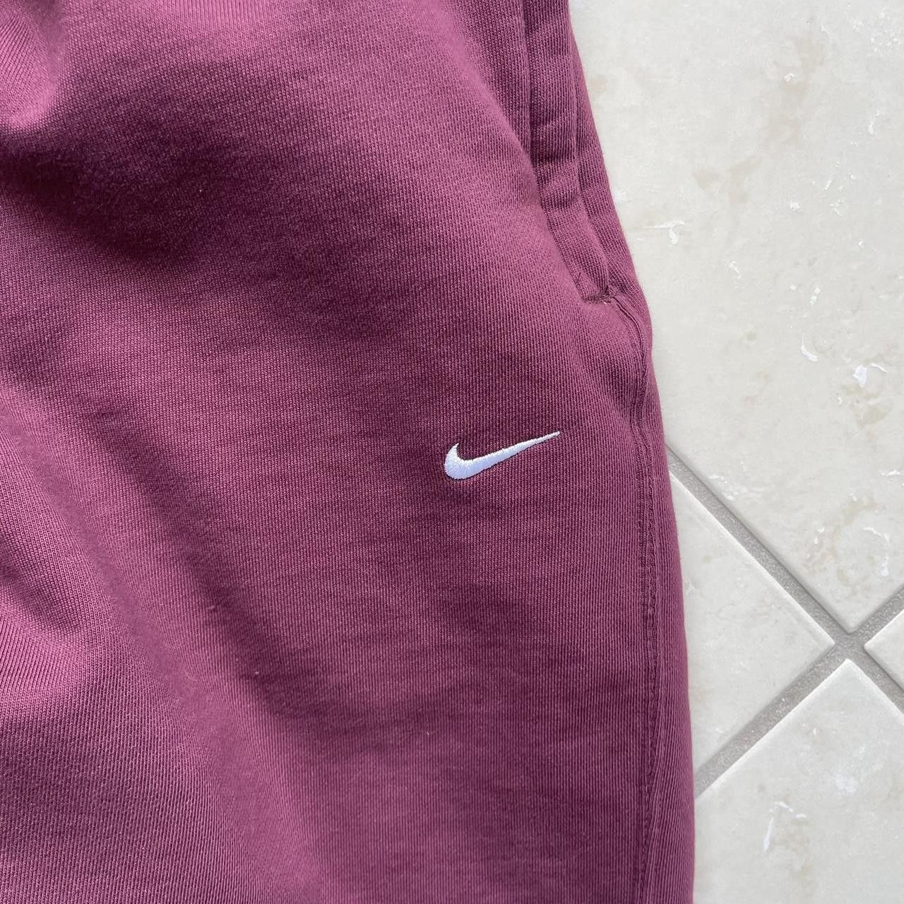 Nike × Vintage Retro Y2K Nike Baggy Wide Leg Maroon Parachute Sweatpants Size US 34 / EU 50 - 2 Thumbnail