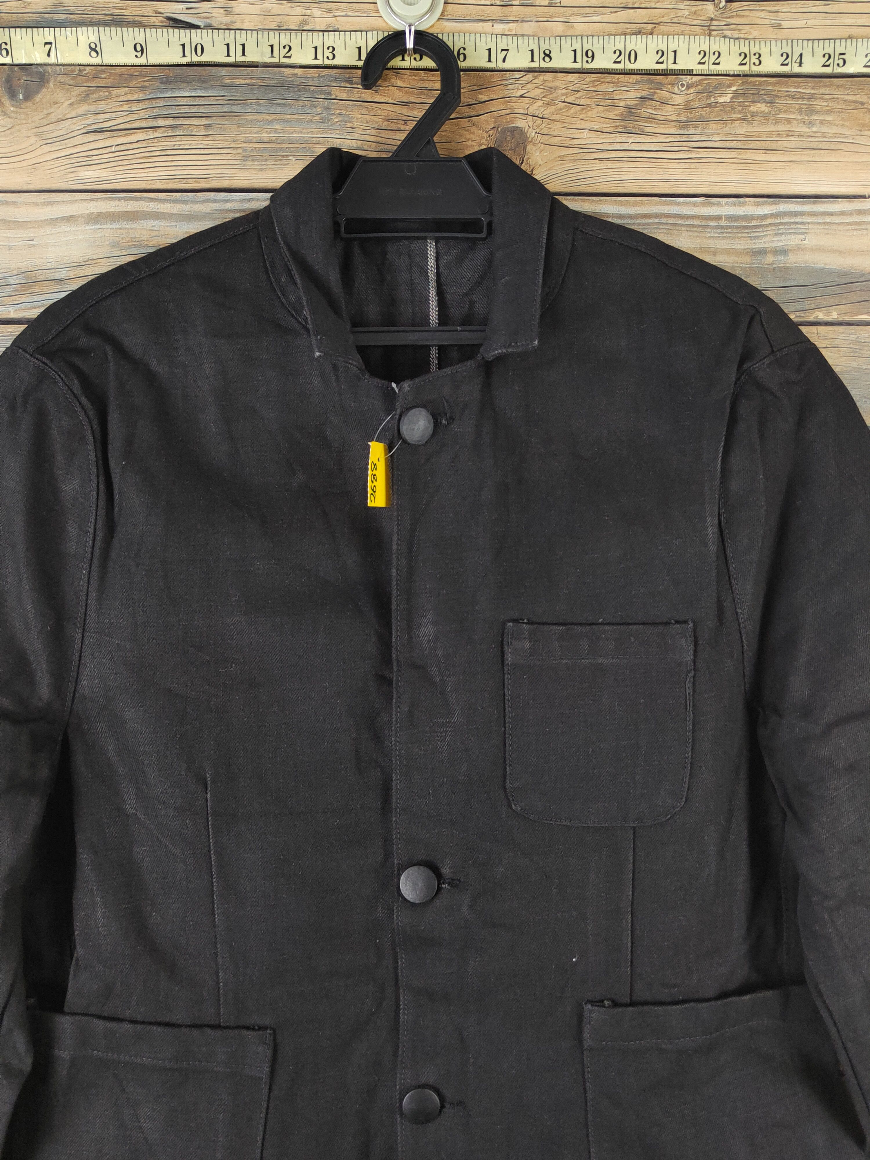 Vintage DL Hopki.rk Black Denim selvedge Jackets #2688 Size US M / EU 48-50 / 2 - 2 Thumbnail