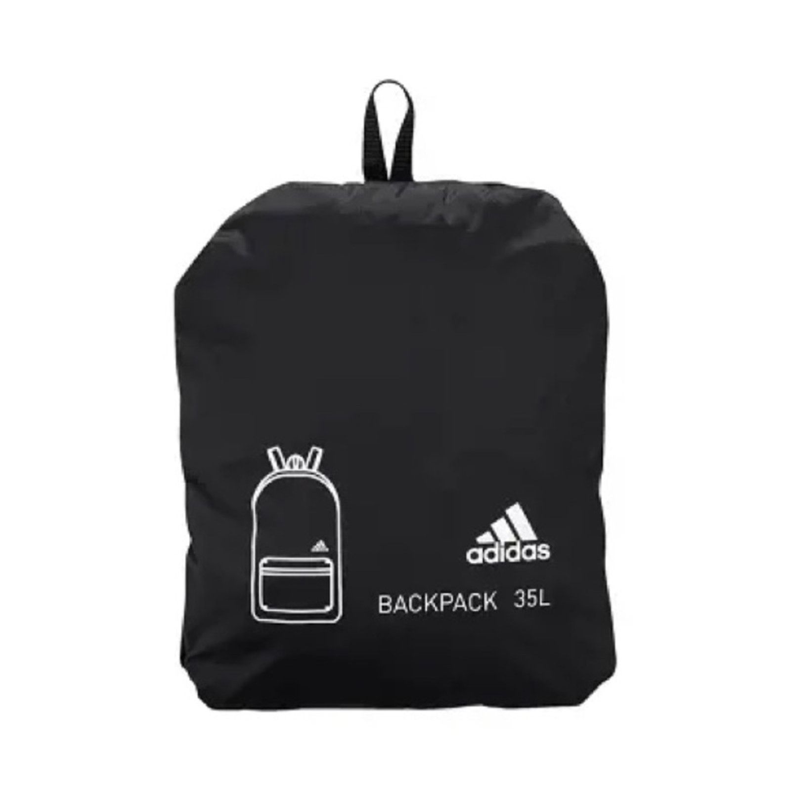 Adidas NEW ADIDAS Black White Packable Backpack Travel Pouch Bag Size ONE SIZE - 9 Thumbnail