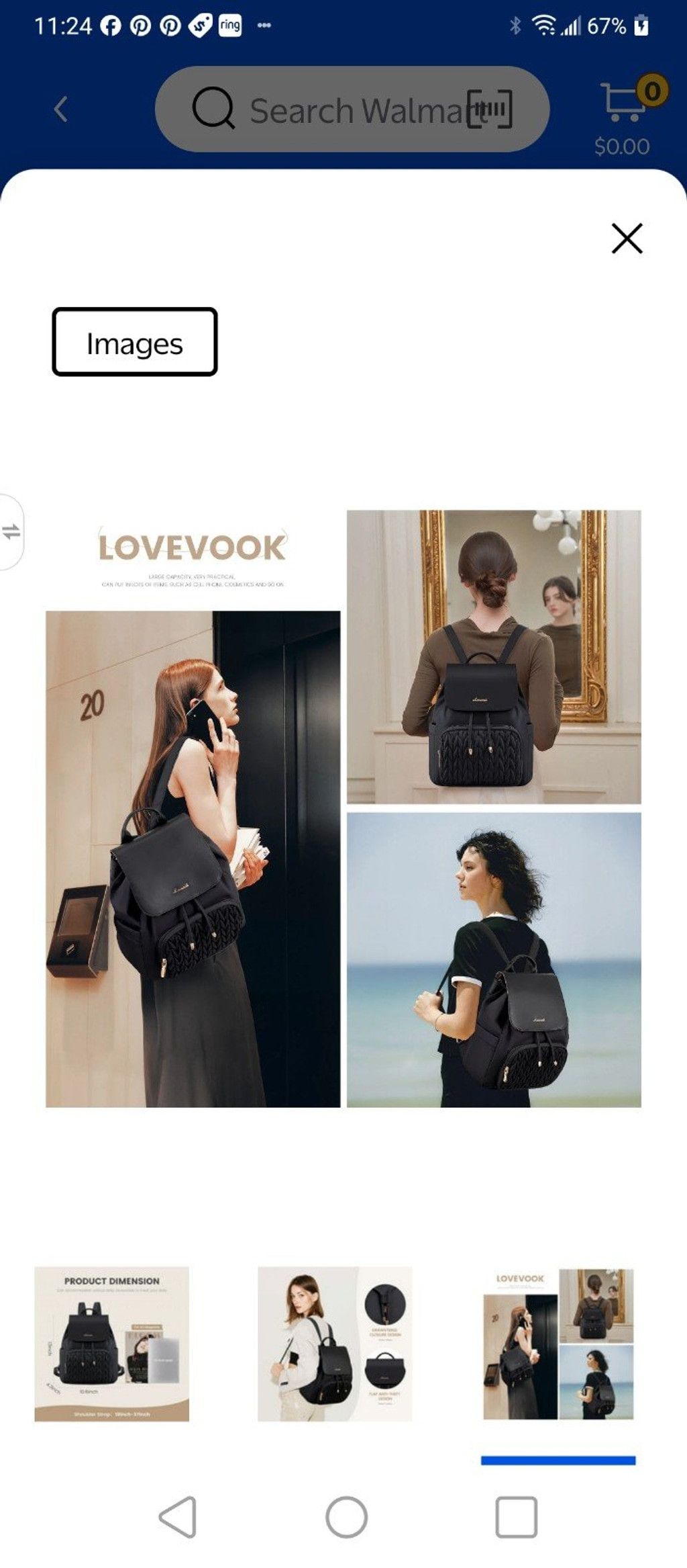 Love Moschino Lovevook Mini Backpack NWT Size ONE SIZE - 7 Thumbnail