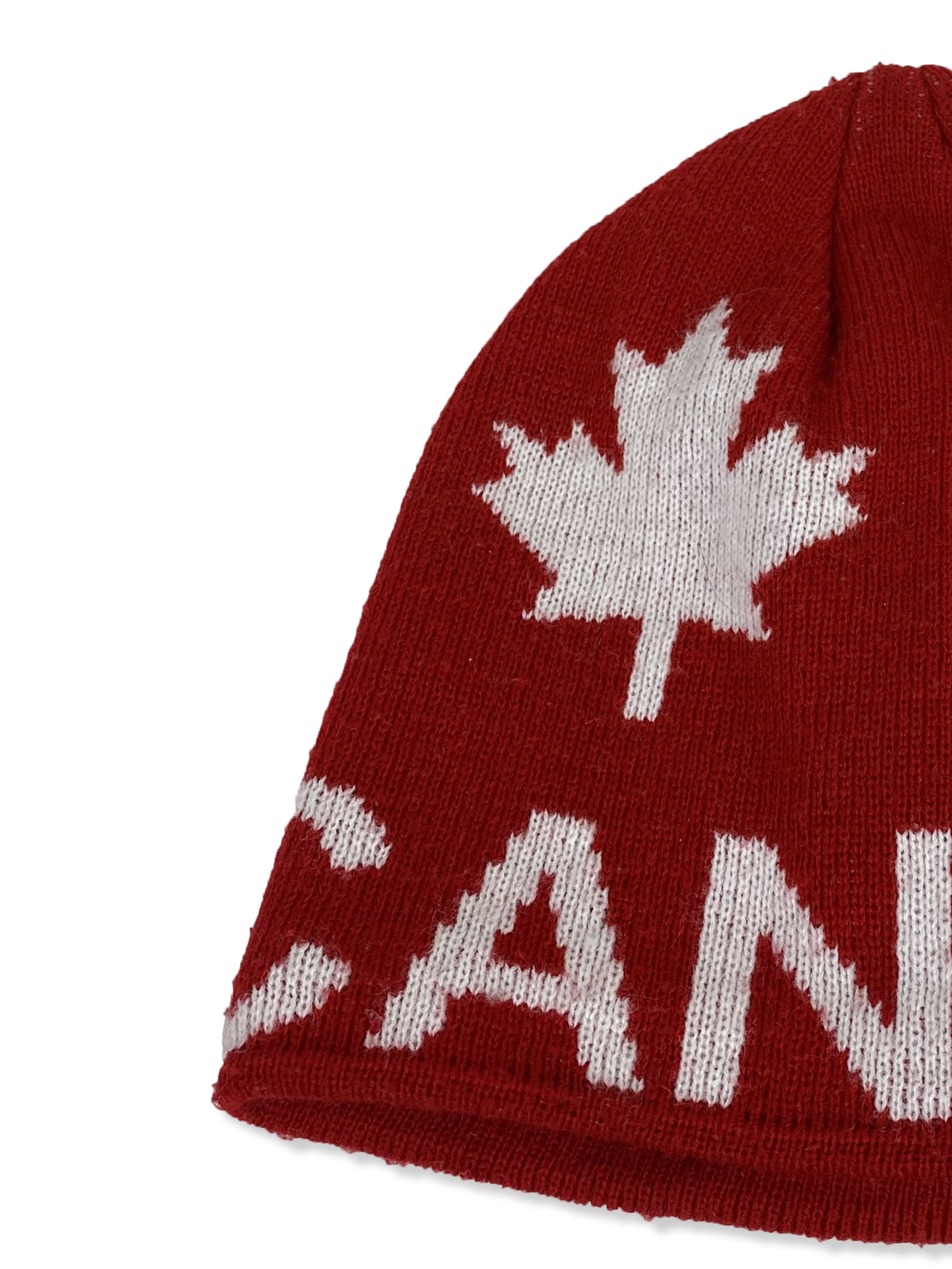 Vintage Vintage CANADA Big Logo Red Winter Warm Hat M Size ONE SIZE - 2 Thumbnail