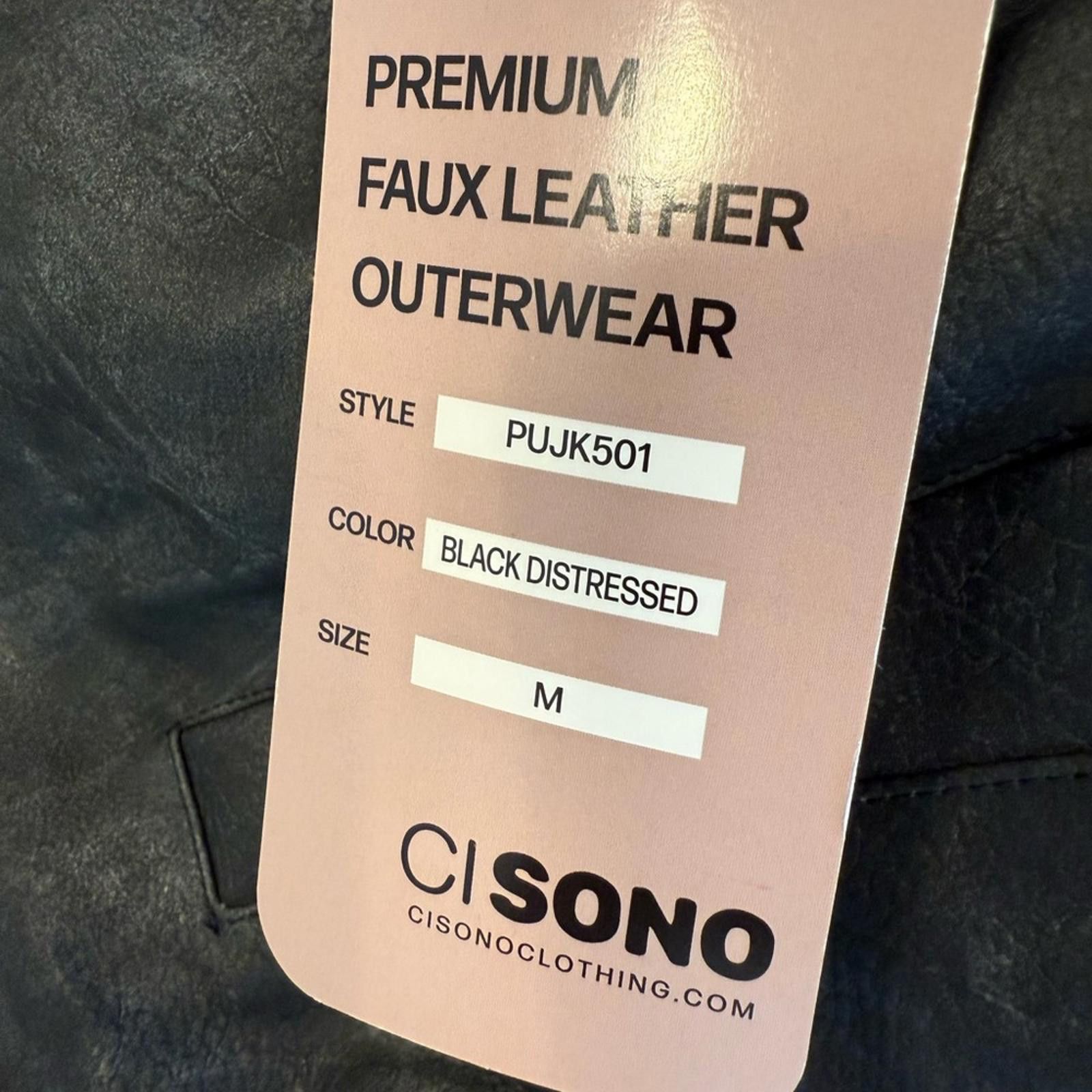 Other CiSoni Premium Faux Leather black jacket vegan leather Med Size M / US 6-8 / IT 42-44 - 8 Thumbnail