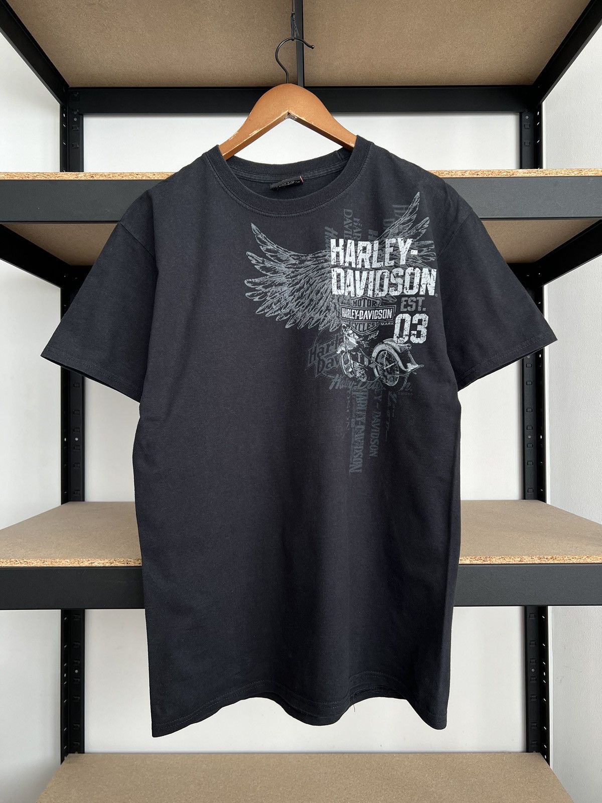 Harley Davidson Vintage 2011 Harley Davidson Las Vegas Skull Y2k T-shirt Size US M / EU 48-50 / 2 - 3 Thumbnail