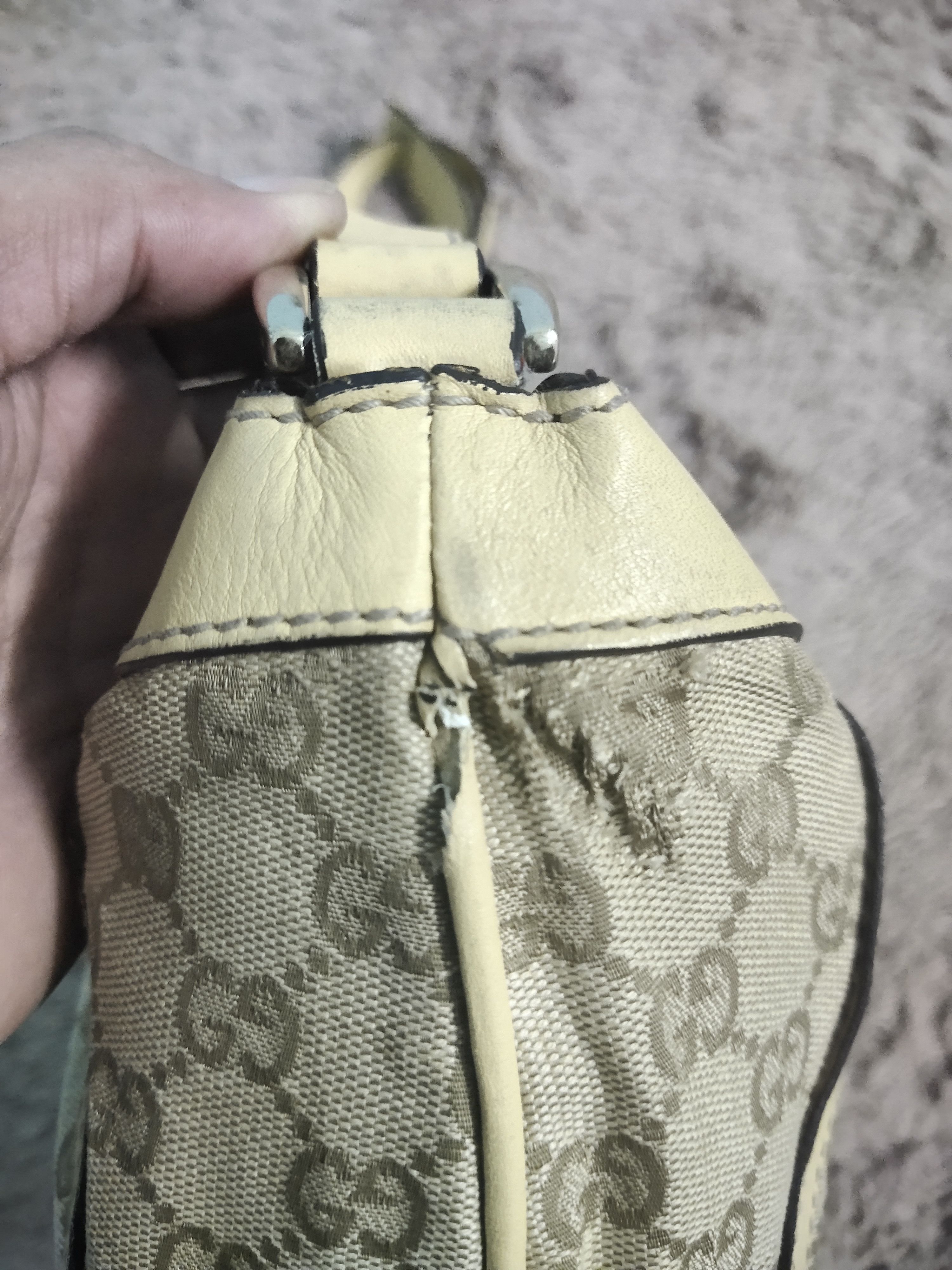 Gucci × Vintage Gucci Abbey D-Ring Pochette GG Canvas Brown Size ONE SIZE - 14 Thumbnail