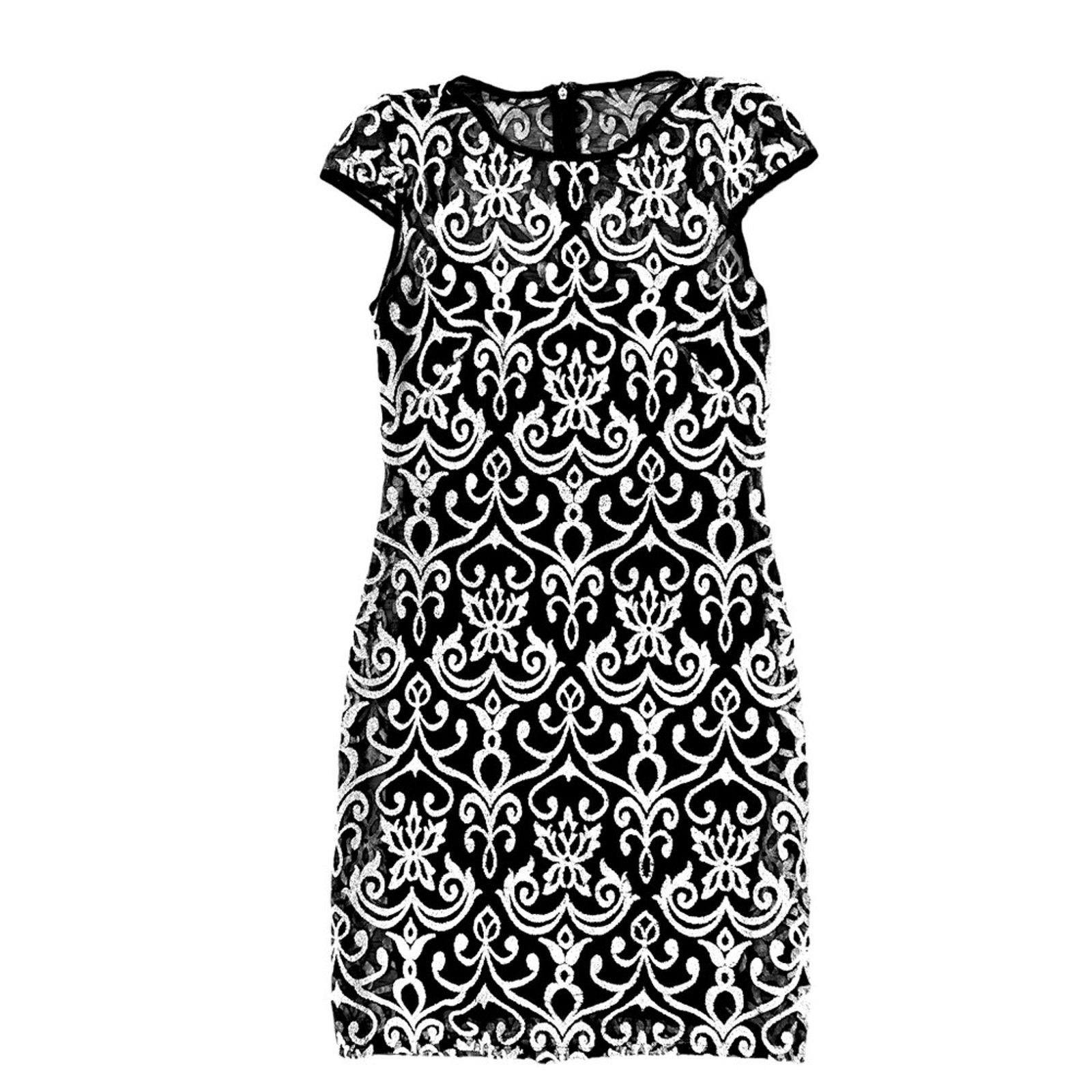 Adrianna Papell HAILEY BY ADRIANNA PAPPELL BEADED DRESS Size S / US 4 / IT 40 - 3 Thumbnail