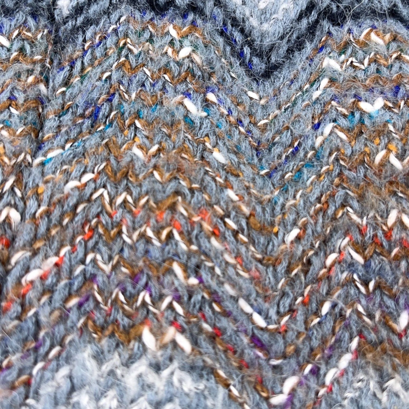 Vintage VINTAGE LeRoy Cardigan Sweater Women XL Gray Chunky-Knit 80s 90s Bohemian Size XL / US 12-14 / IT 48-50 - 7 Thumbnail