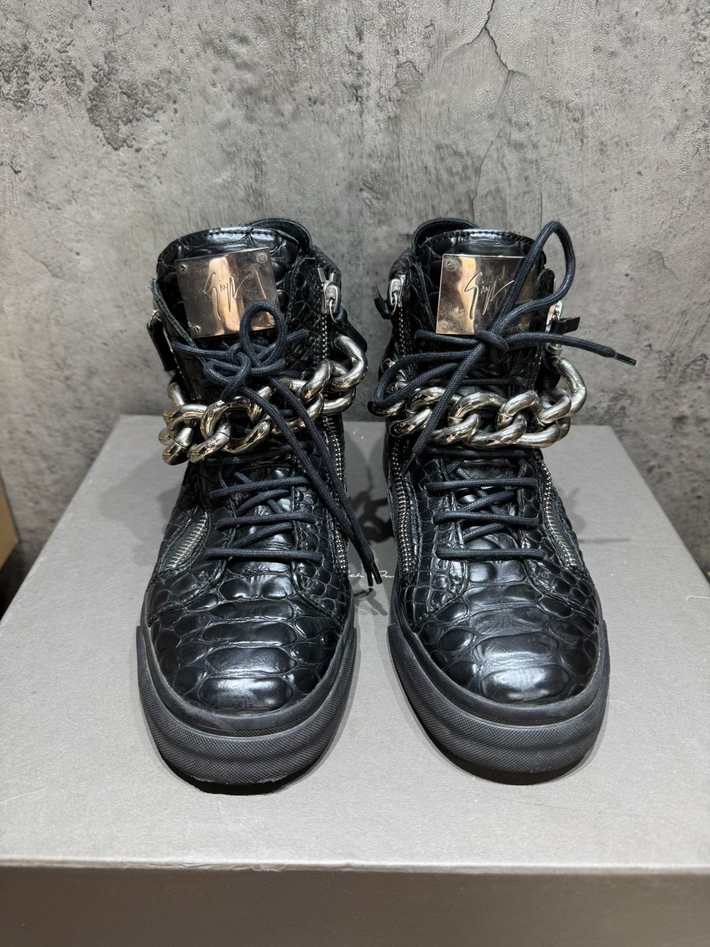 Giuseppe Zanotti Giuseppe Zanotti Gold Hitop Sneakers 41 Men Size US 8.5 / EU 41-42 - 1 Thumbnail