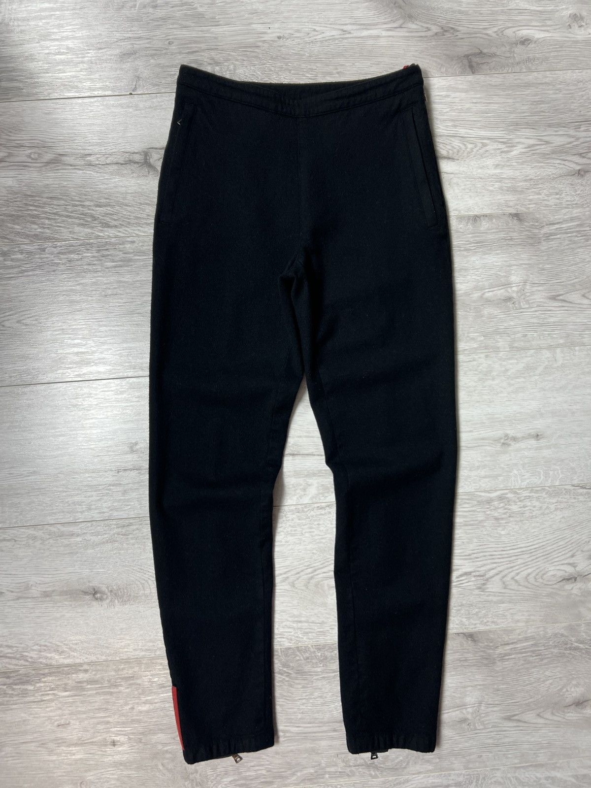 Prada 1999s Prada Sport Black Wool & Nylon Pants Red Tab Trousers Size 26" / US 2 / IT 38 - 1 Thumbnail