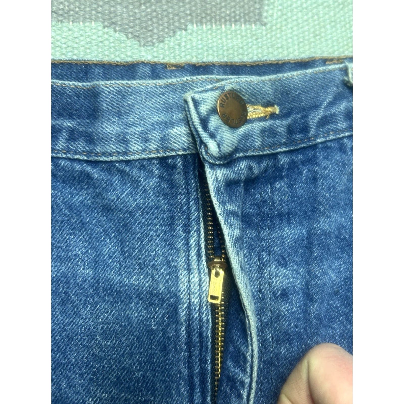 Denime VINTAGE Rustler Denim Jeans Straight USA Made 30x29 Mens Blue 70s 80s | Jeans | Denim | USA | 30 29 Size US 30 / EU 46 - 4 Thumbnail