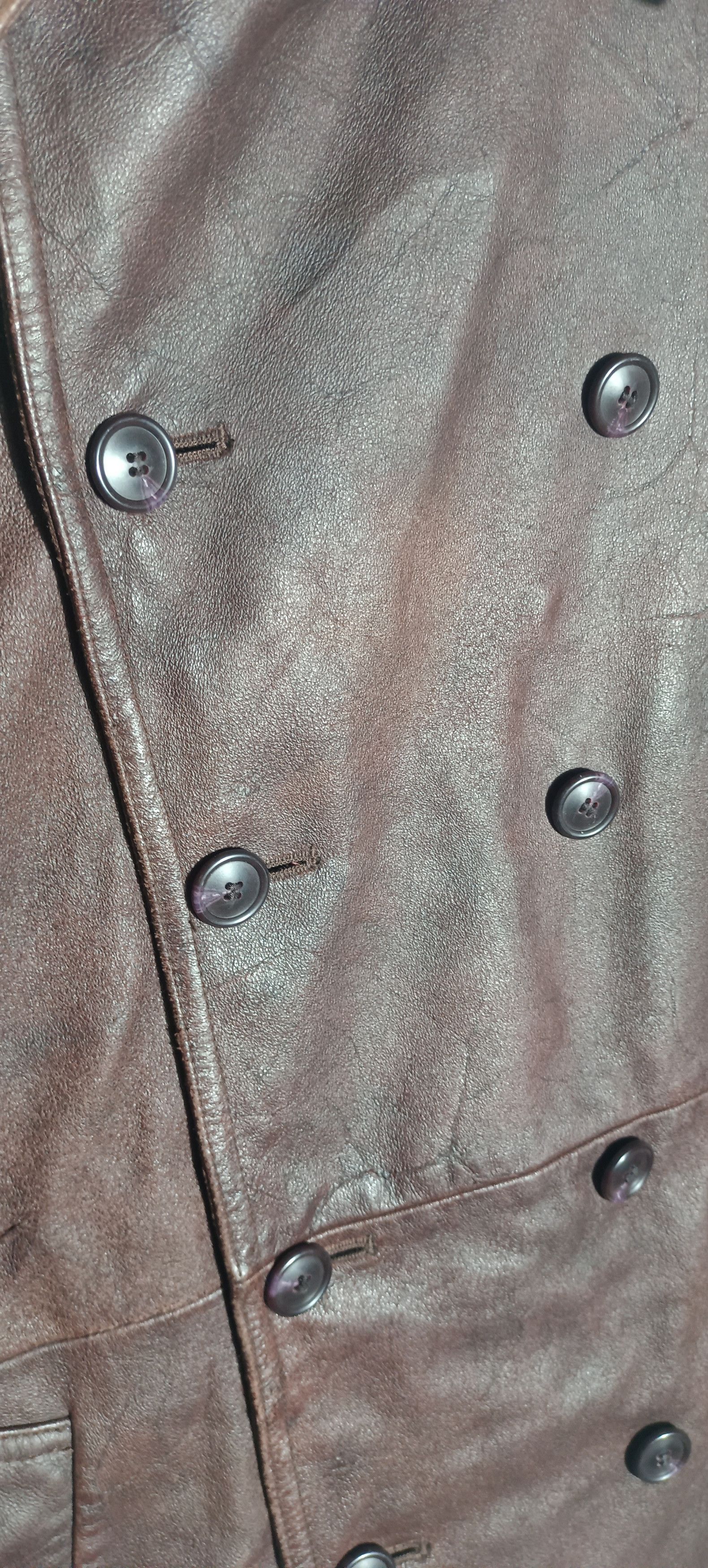 Tornado Mart Vintage💥 TORNADO MART DOUBLE BREAST LEATHER JACKET Size US M / EU 48-50 / 2 - 7 Thumbnail