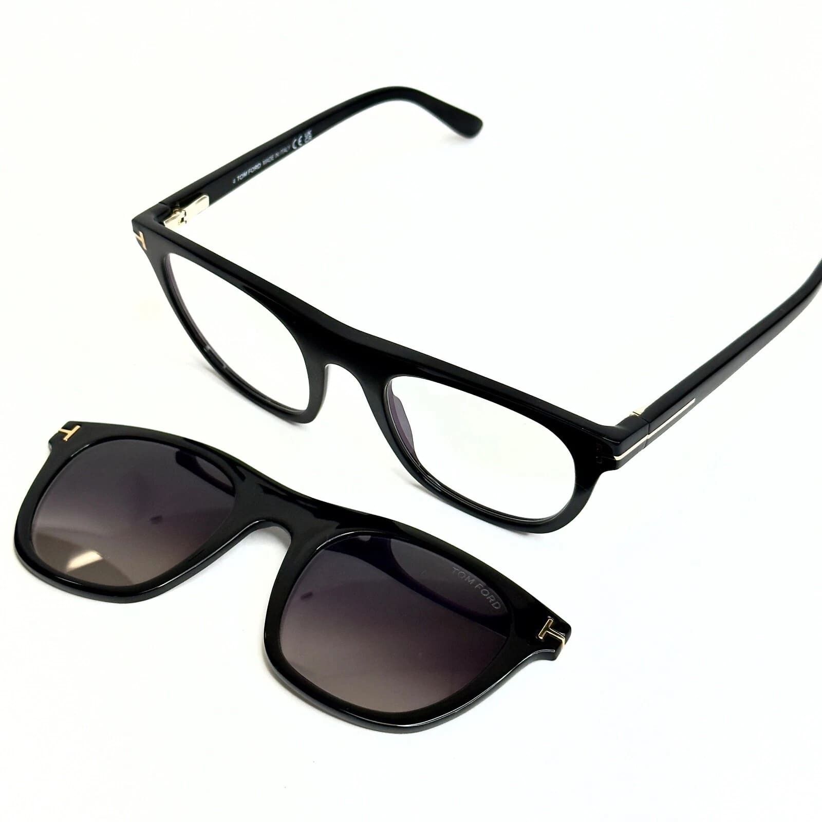 Tom Ford TOM FORD TF5895B 001 Black Magnetic Clip On Blue 5895 Size ONE SIZE - 11 Thumbnail