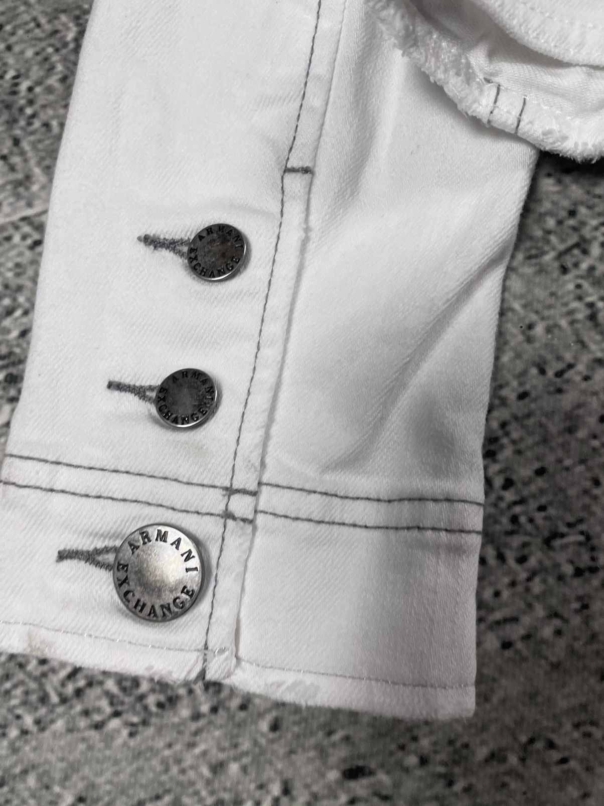 Armani Armani Exchange denim jacket avant garde white Y2K Size M / US 6-8 / IT 42-44 - 7 Thumbnail