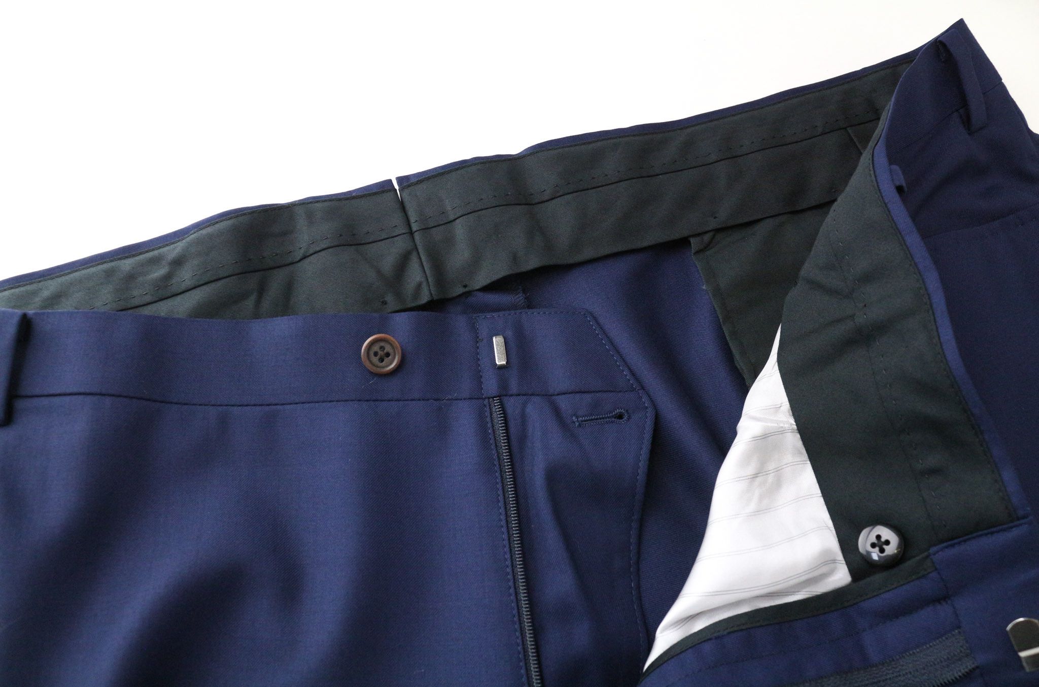 Suitsupply LAZIO UK54S Blue Wool Pleated Trousers 74728 Size 54R - 3 Thumbnail
