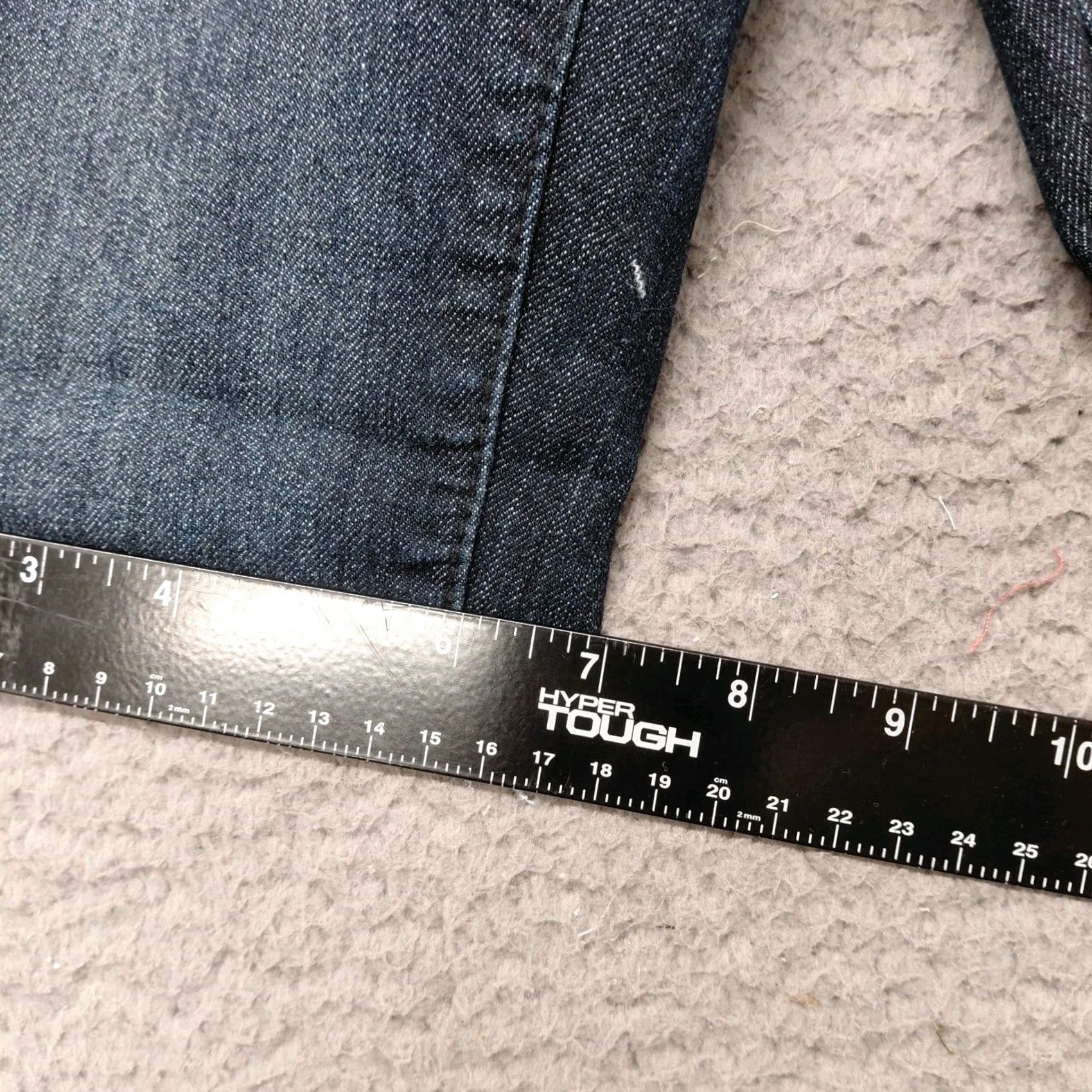 Vintage At Seven 7 Shorts Jeans Junior's Size 1 Blue Skinny Dark Wash Denim Bling Rhinestone Logo 5-Pocket Design Regular Fit Boys Girls Teens Vintage No Size 25" / US 0 / IT 36 - 7 Thumbnail