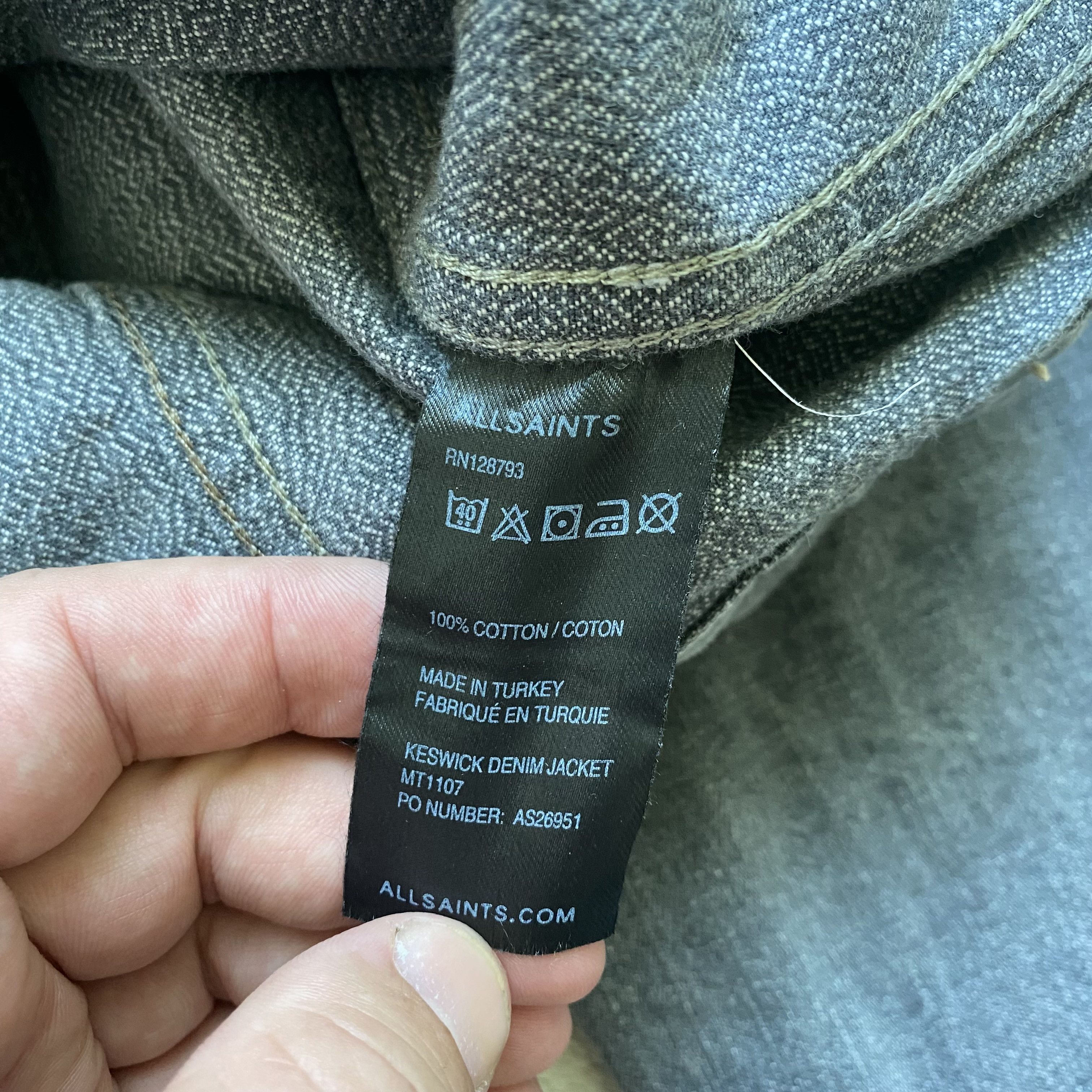 Allsaints ALLSAINTS Denim jacket Trucker Dark Gray jeans Size US M / EU 48-50 / 2 - 10 Thumbnail