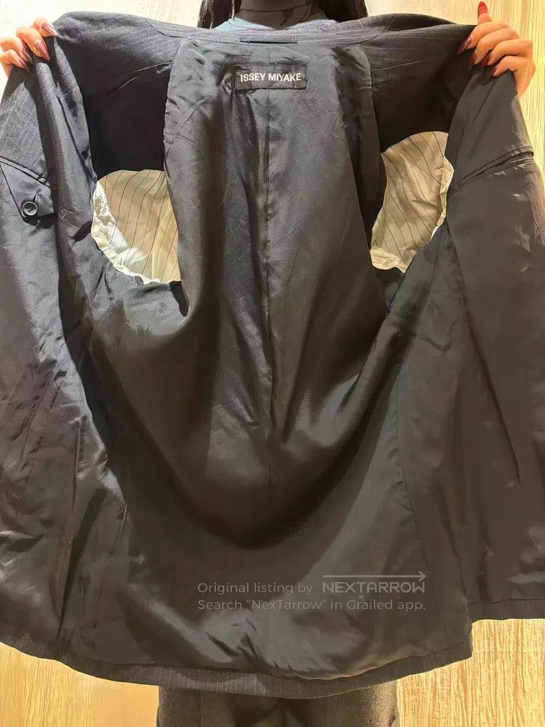 Issey Miyake Issey Miyake Vintage Loose Striped Suit Jacket Size M / US 6-8 / IT 42-44 - 3 Thumbnail