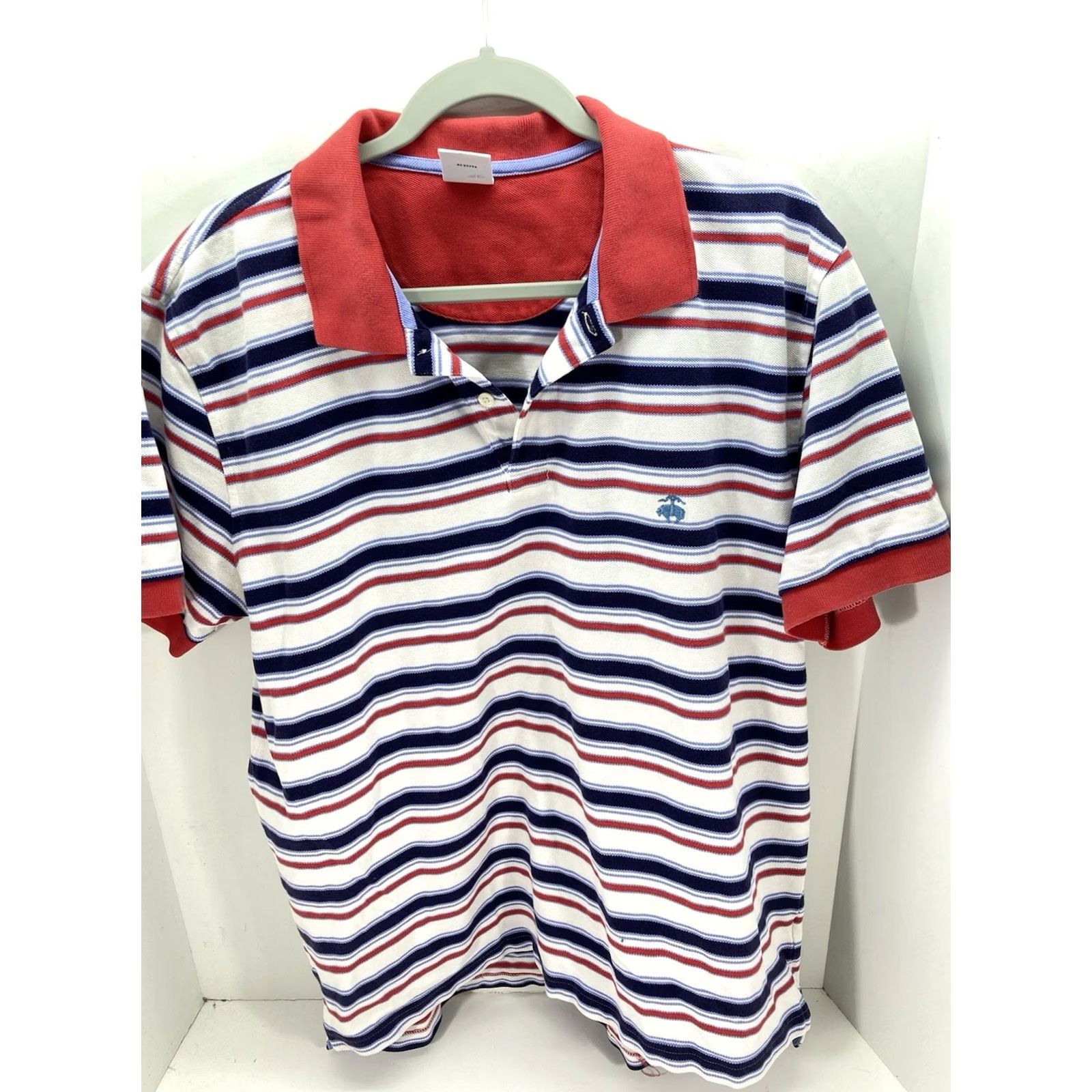 Brooks Brothers Brooks Brothers Polo Shirt Men XL Red Stripe Short Sleeve Cotton Knit Pullover Size US XL / EU 56 / 4 - 2 Thumbnail