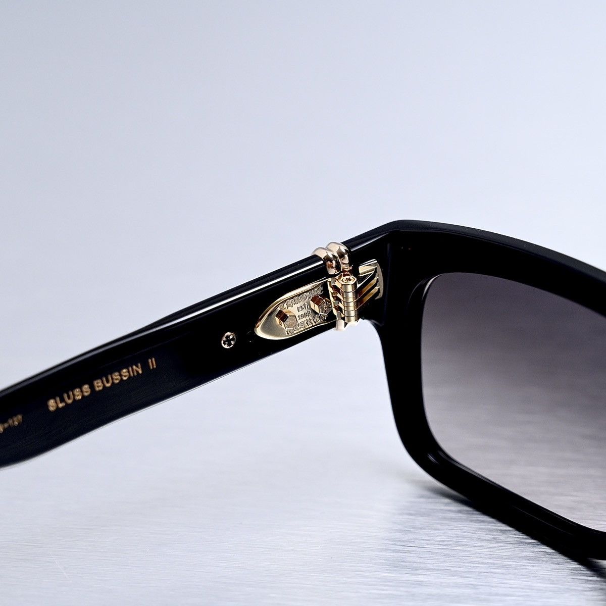 Chrome Hearts CHROME HEARTS SLUSS BUSSIN II BLACK-18KGP SUNGLASSES Size ONE SIZE - 8 Thumbnail