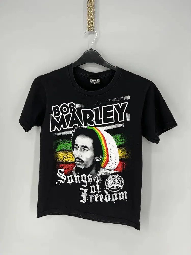 Band Tees Vintage Y2K Bob Marley Face Weed Rasta Tee Streetwear 90s Size US S / EU 44-46 / 1 - 2 Thumbnail