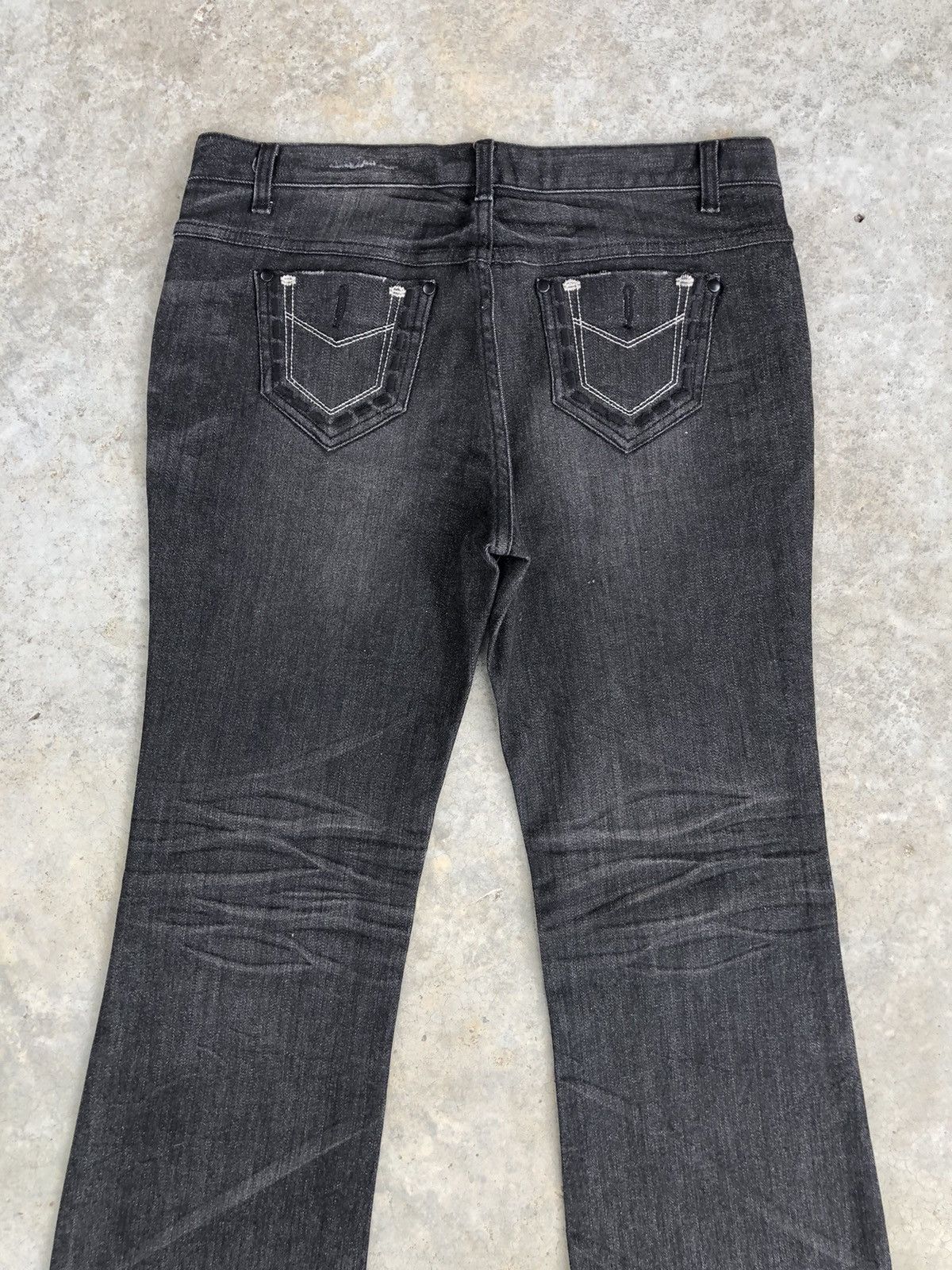 If Six Was Nine Japanese Zero Flared Jeans Distressed Jeans Size US 31 - 8 Thumbnail