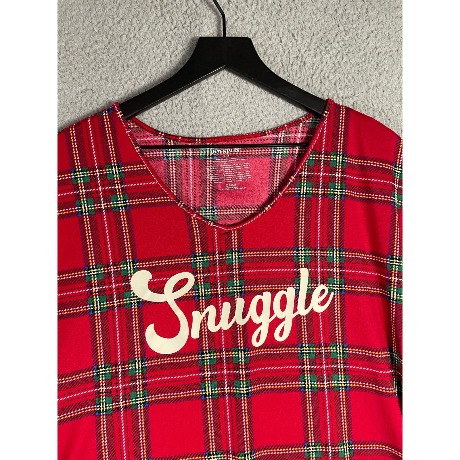 Other Joyspun Women's Red Plaid Nightgown Pajama Shirt Size Small Size ONE SIZE - 2 Thumbnail