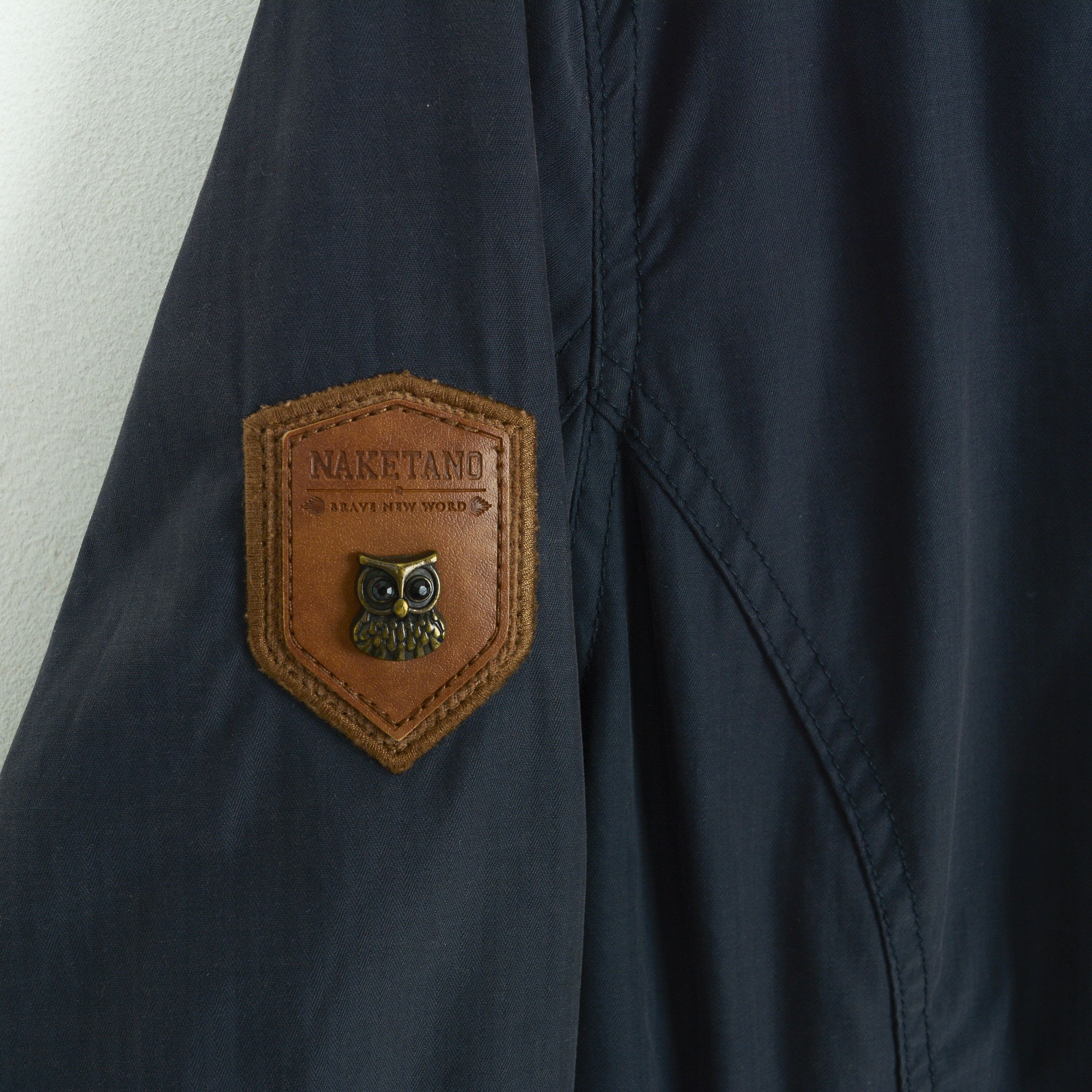 Naketano M Parka Hooded Jacket Windbreaker Coat Zip Top Navy Blue Size M / US 6-8 / IT 42-44 - 4 Thumbnail