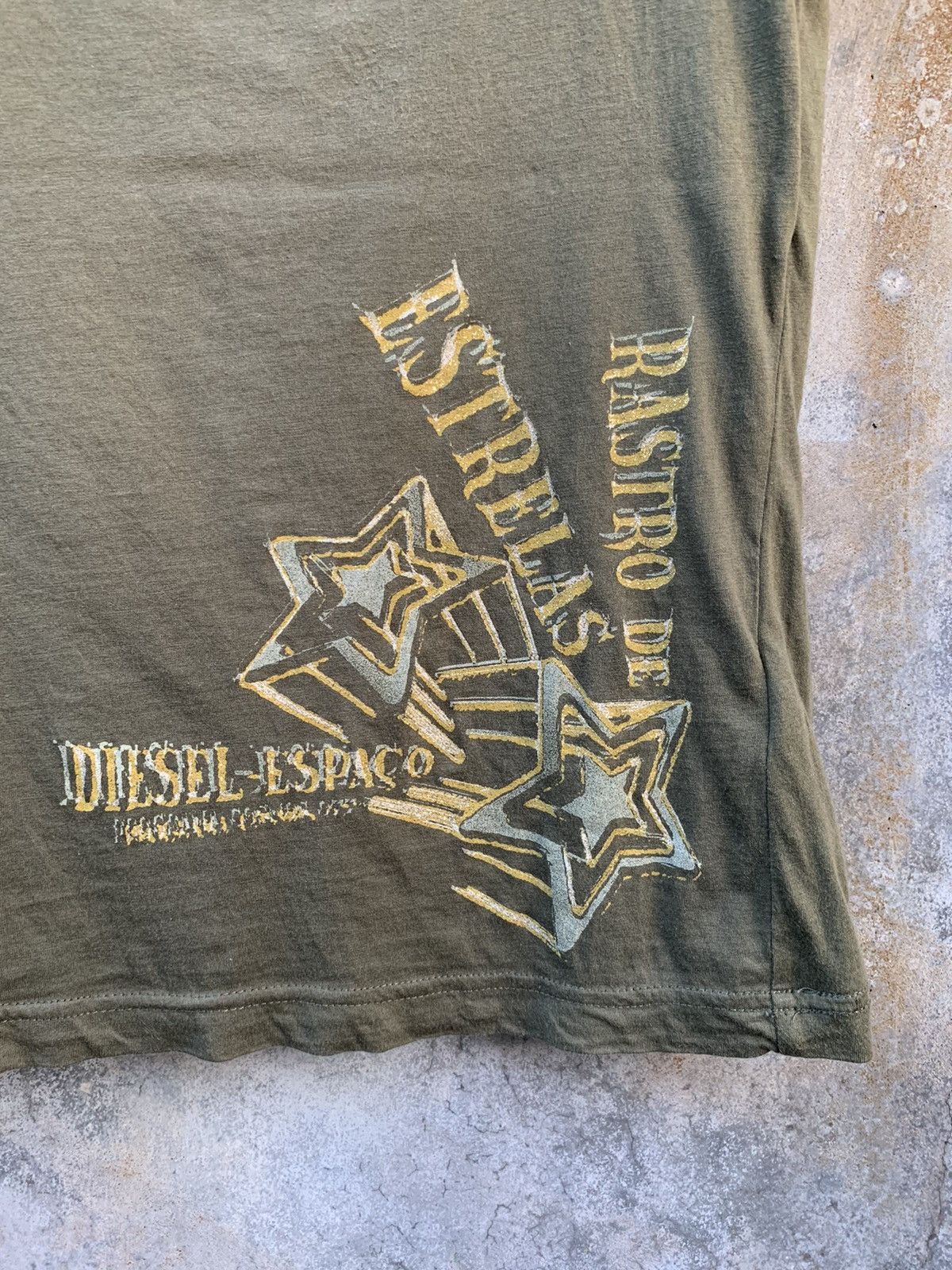 Diesel y2k Diesel Espaco Star Green Top Tee Size S / US 4 / IT 40 - 4 Thumbnail