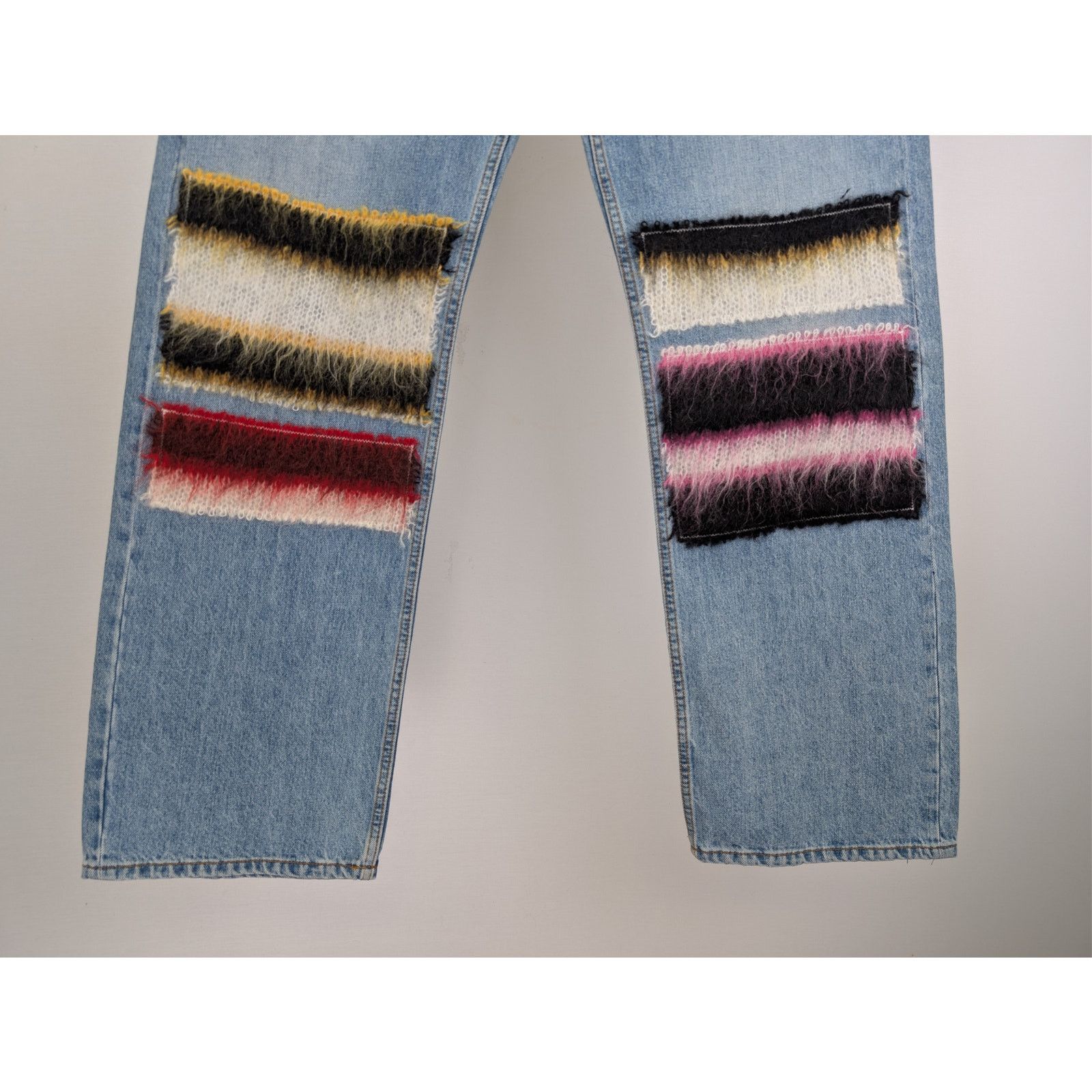 Marni o1rshd1 Embroidered Striped Patch Denim Jean Pants in Blue Size US 32 / EU 48 - 4 Thumbnail