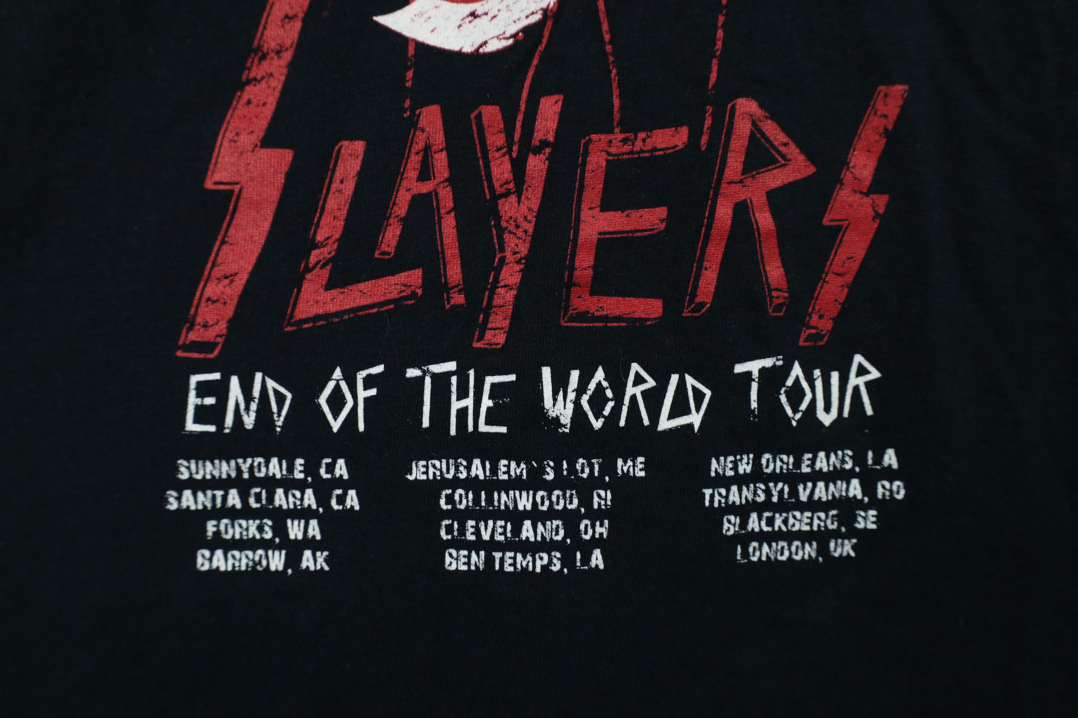 Vintage Vintage Y2K the World Tour Slayer Band Short Sleeve T-Shirt Size US XL / EU 56 / 4 - 7 Thumbnail