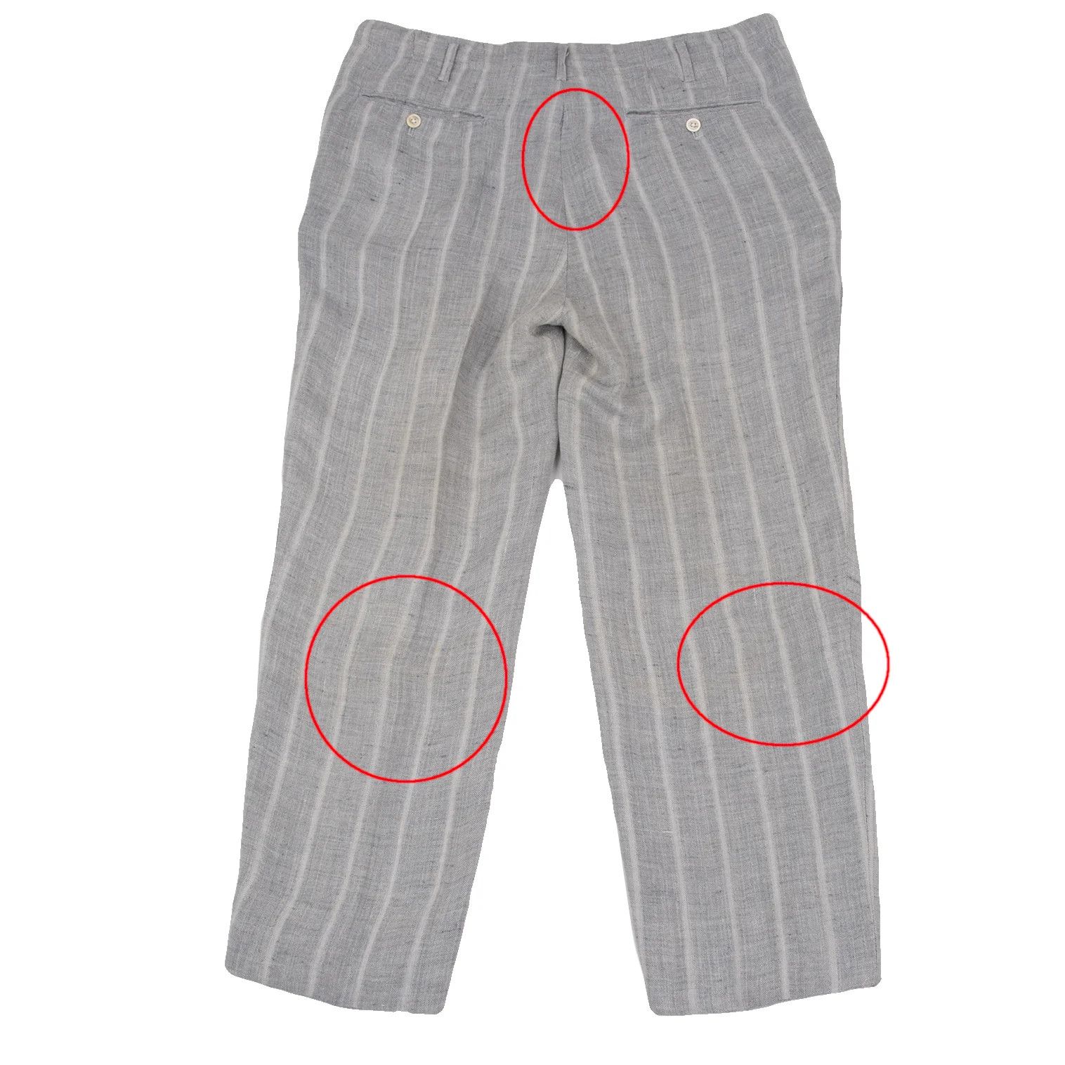 Yohji Yamamoto Yohji Yamamoto Linen-Blend Striped Tapered Pants Size US 38 / EU 54 - 13 Thumbnail