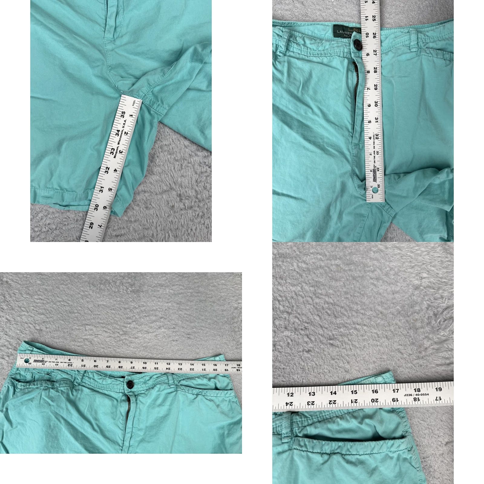 Ralph Lauren Lauren Jeans Co Ralph Lauren Shorts Womens 14 Aqua Blue Cotton Casual Size 36" / US 14 / IT 50 - 8 Thumbnail