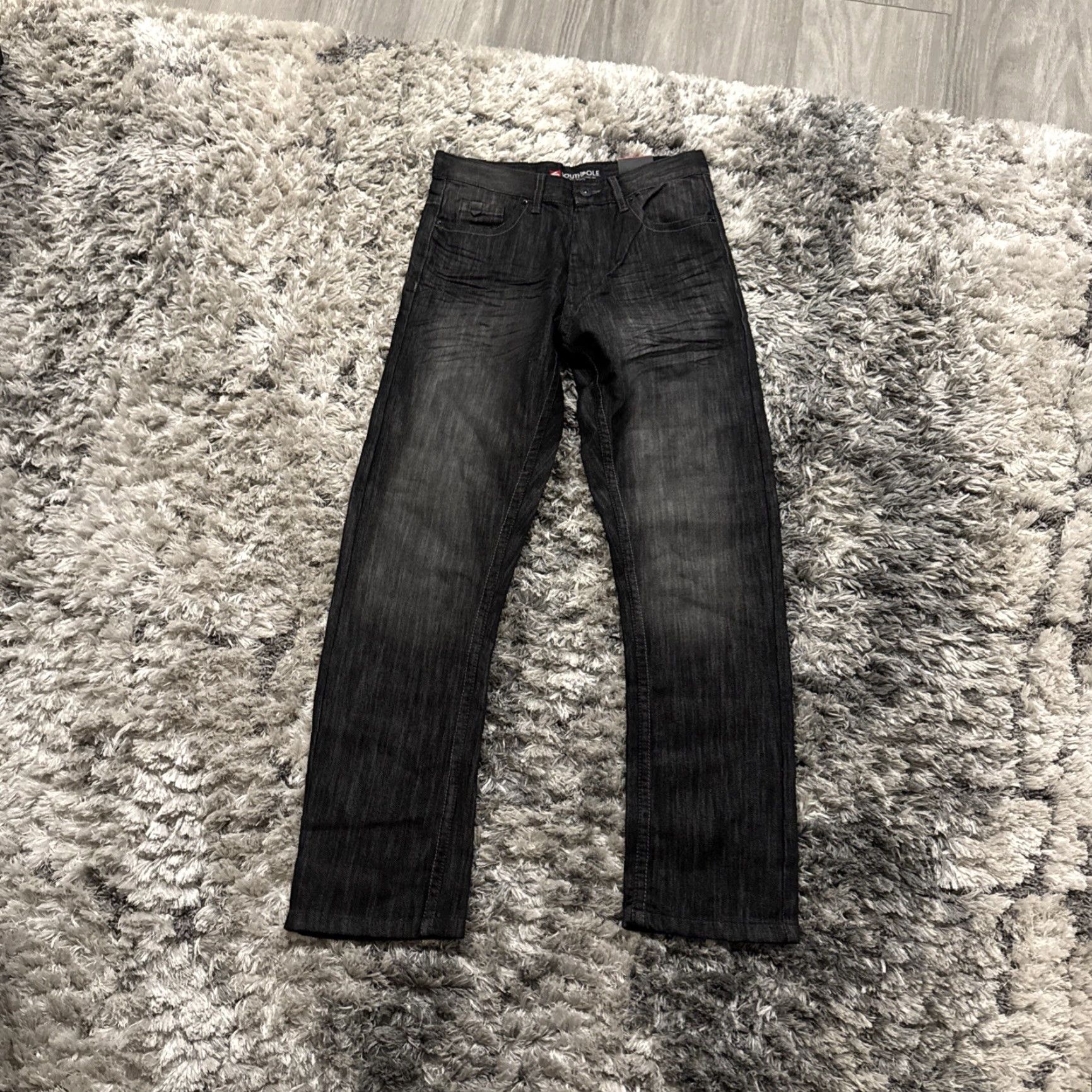 Southpole VINTAGE Southpole Jeans Baggy Deadstock Men’s 29x30 Black Embroidered 90s Y2K Grail Straight Jeans Mens Size US 29 - 5 Thumbnail