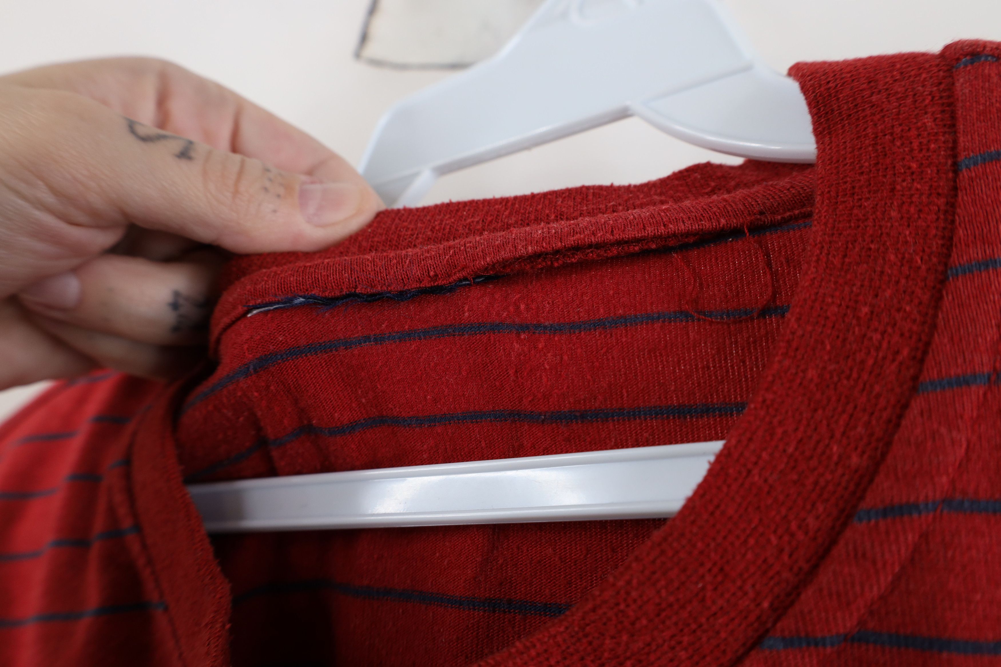 Vintage Vintage 90s Streetwear Striped Short Sleeve T-Shirt Red Size US M / EU 48-50 / 2 - 5 Thumbnail