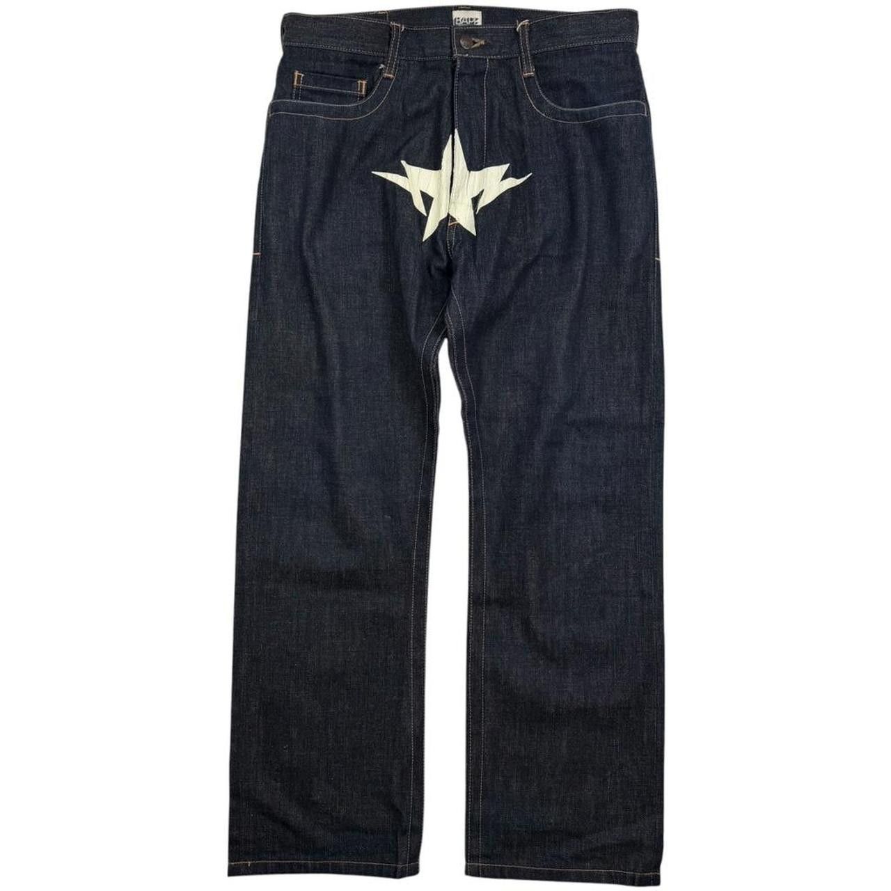 Bape Vintage 2000s Bape Bapesta Twinsta Jeans - Waist 35 Size US 35 - 1 Thumbnail