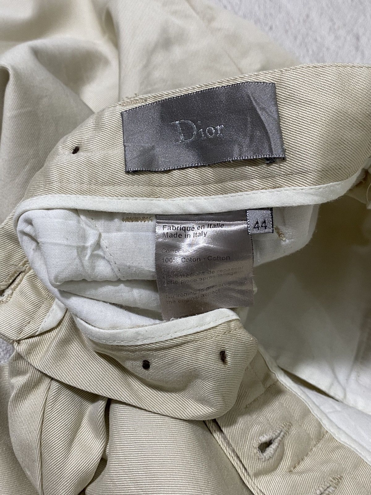 Dior SICK 💰 Dior Homme Trousers Beige cotton Size US 30 / EU 46 - 9 Thumbnail