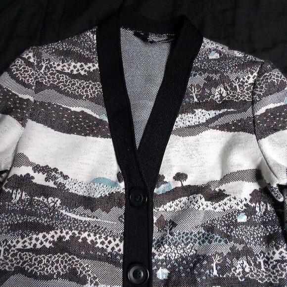 Other Vintage Jack Winter Pastoral Landscape AOP Cardigan Sweater Size US S / EU 44-46 / 1 - 1 Thumbnail