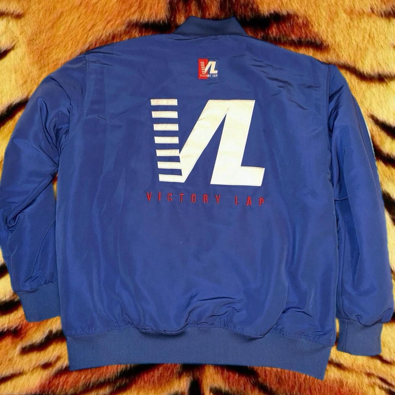 Vintage CRESHAW Victory Lap Nipsey blue bomber jacket Size US XL / EU 56 / 4 - 2 Thumbnail