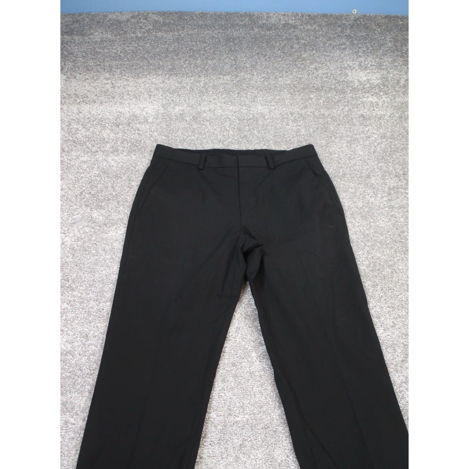 Theory Theory Pants Mens 30 Mayer New Tailor 2 Black Virgin Wool Slacks 26" Zip Flat Front Dress Pants Solid Size US 30 / EU 46 - 2 Thumbnail
