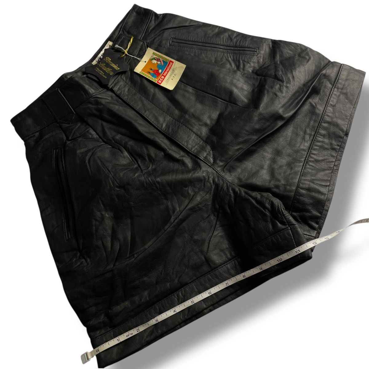 Genuine Leather BRAND NEW OLD STOCK COWHDE GENUINE LEATHER SHORTS Size 24" / US 00 / IT 34 - 4 Thumbnail