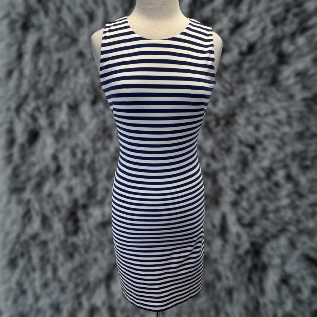 J.McLaughlin J McLaughlin Sleeveless Dress Women XS Catalina Cloth Blue White Casual Office Spring Summer Size XS / US 0-2 / IT 36-38 - 1 Thumbnail
